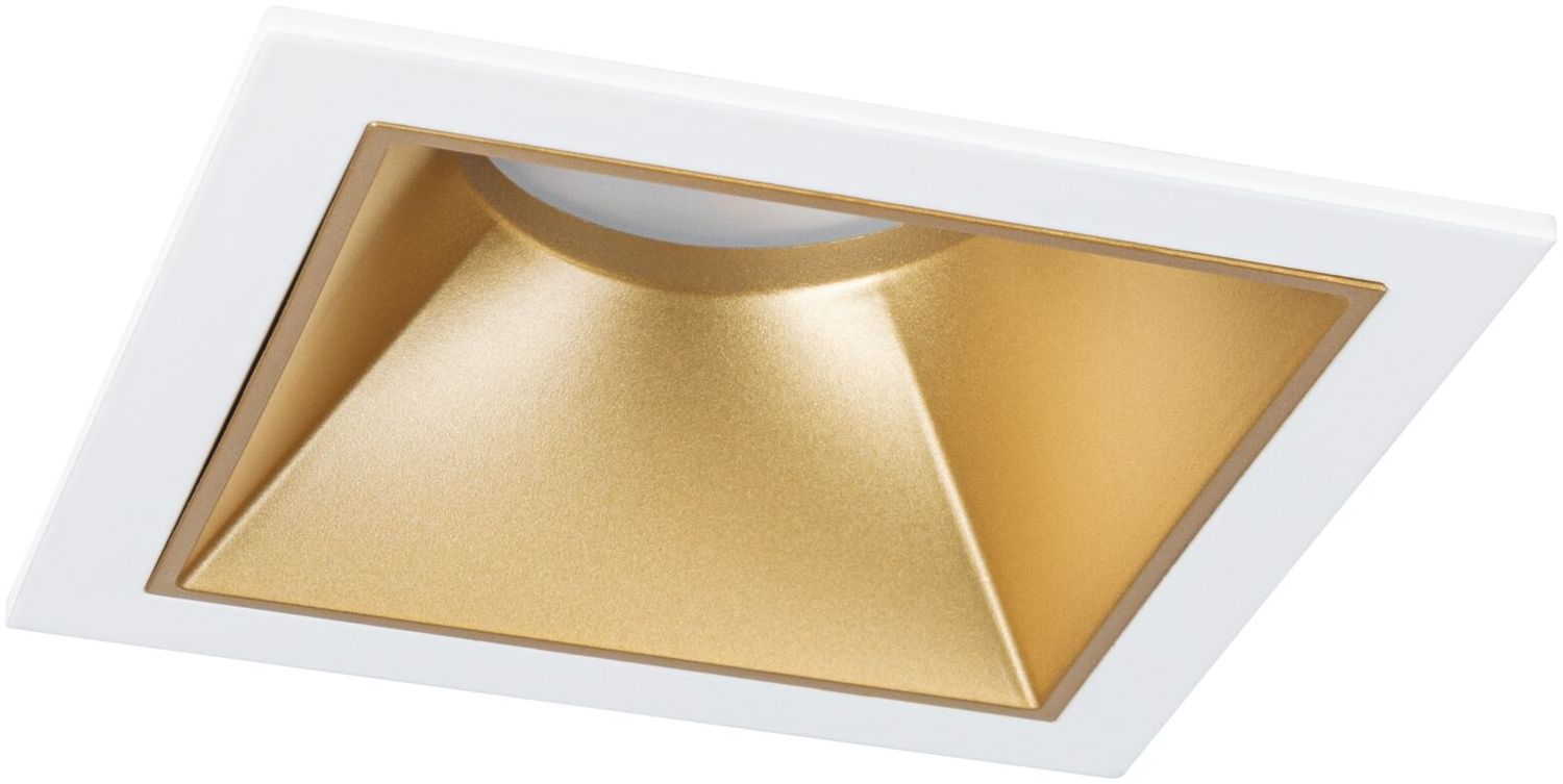 LED Einbauleuchte 3-Step-Dim Cole Coin 1er-Set IP44 eckig 88x88mm Coin 6W 470lm 230V dimmbar 2700K Weiß, Gold matt Bild 1