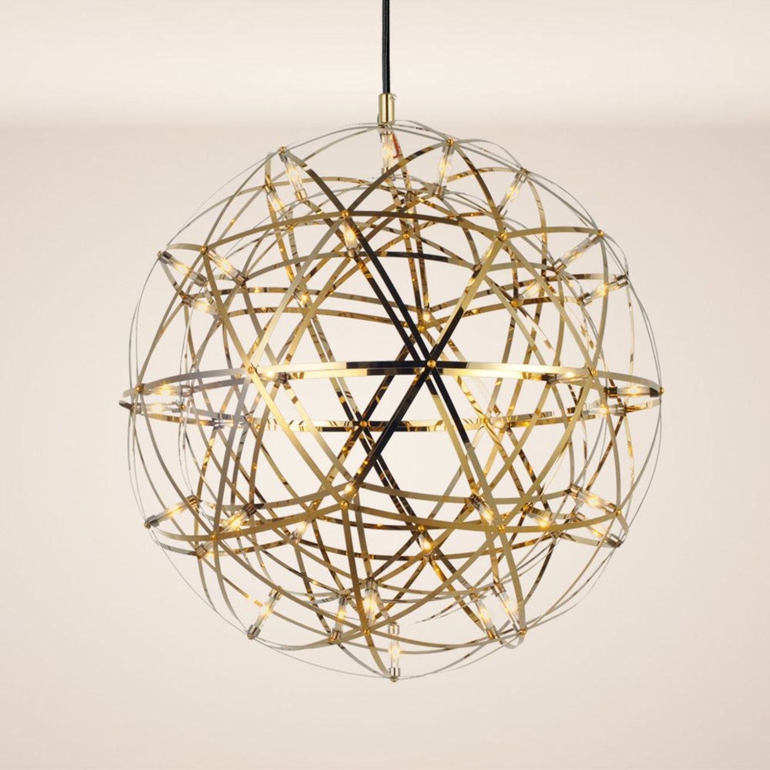 s.luce Atom LED-Hängeleuchte Dimmbar Gold Ø 50cm Bild 1