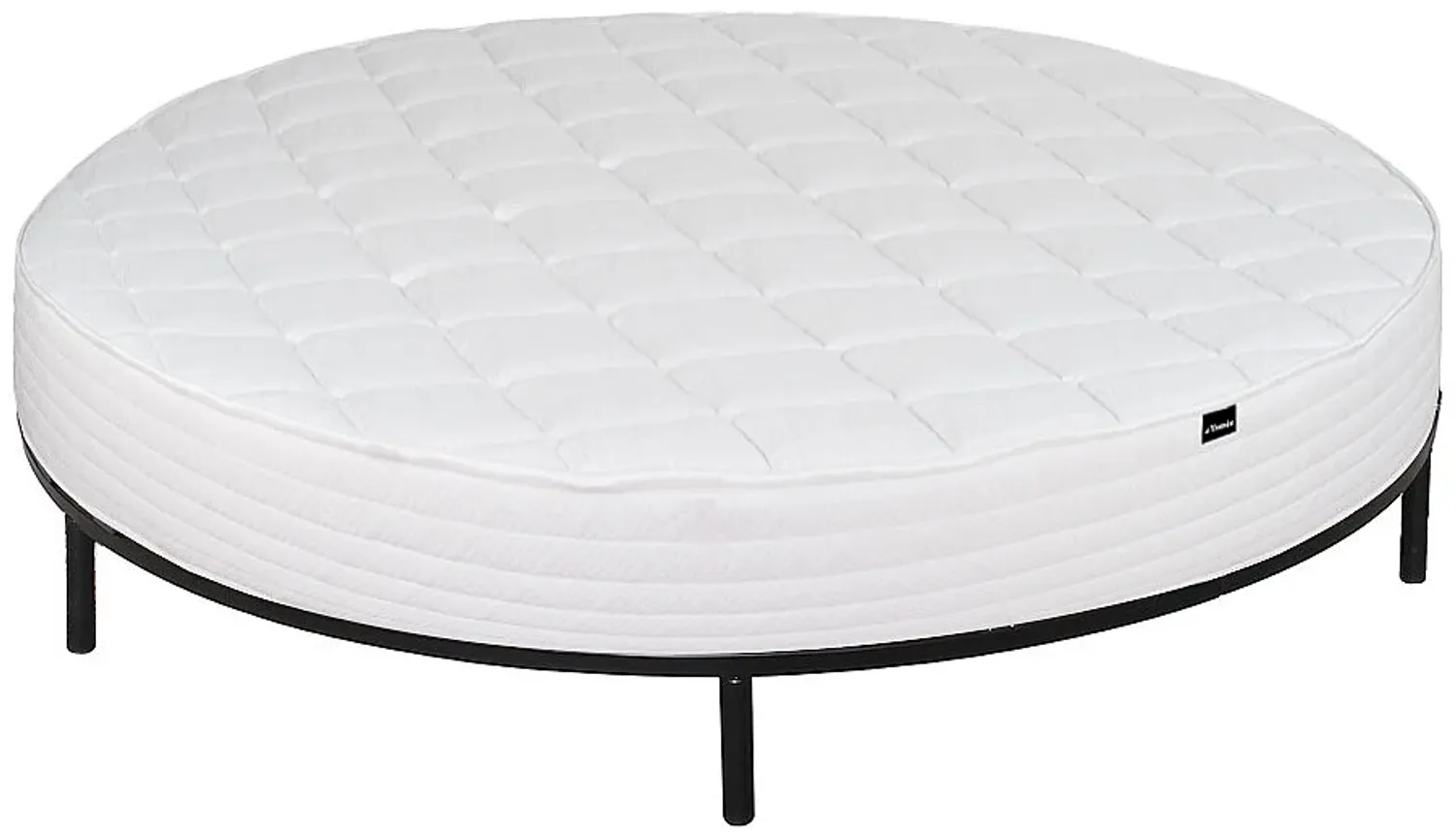 Vente-unique - ROMA Mattress and bed base set MetallStoff SchwarzWeiß - B 220 cm x H 24 cm25 cm x L 220 cm Bild 1