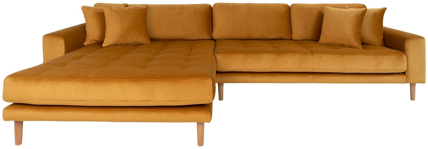 Polsterecke LIDO, senfgelb, 76 x 92 x 290 cm, links Bild 1