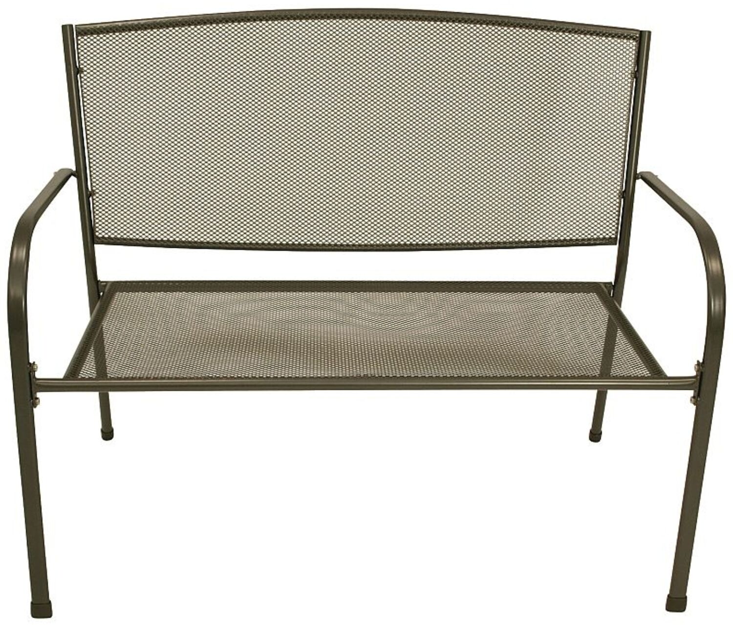 Frg 2-Sitzer Gartenbank , Metall/Streckmetall dunkelgrau, 110 x 88 x 59 cm Bild 1