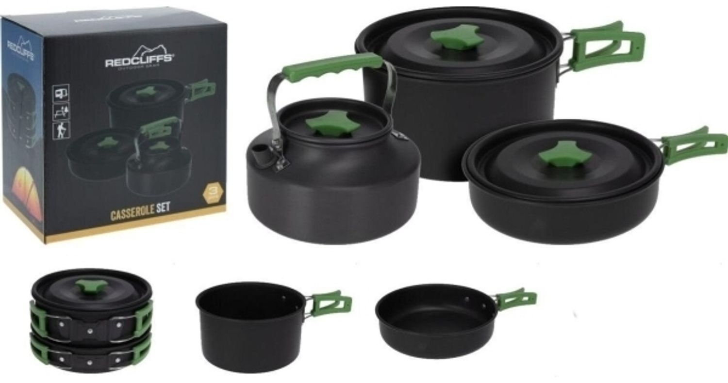 Redcliffs 3-in-1 Topf/Pfanne/Wasserkocher Camping-Set Bild 1