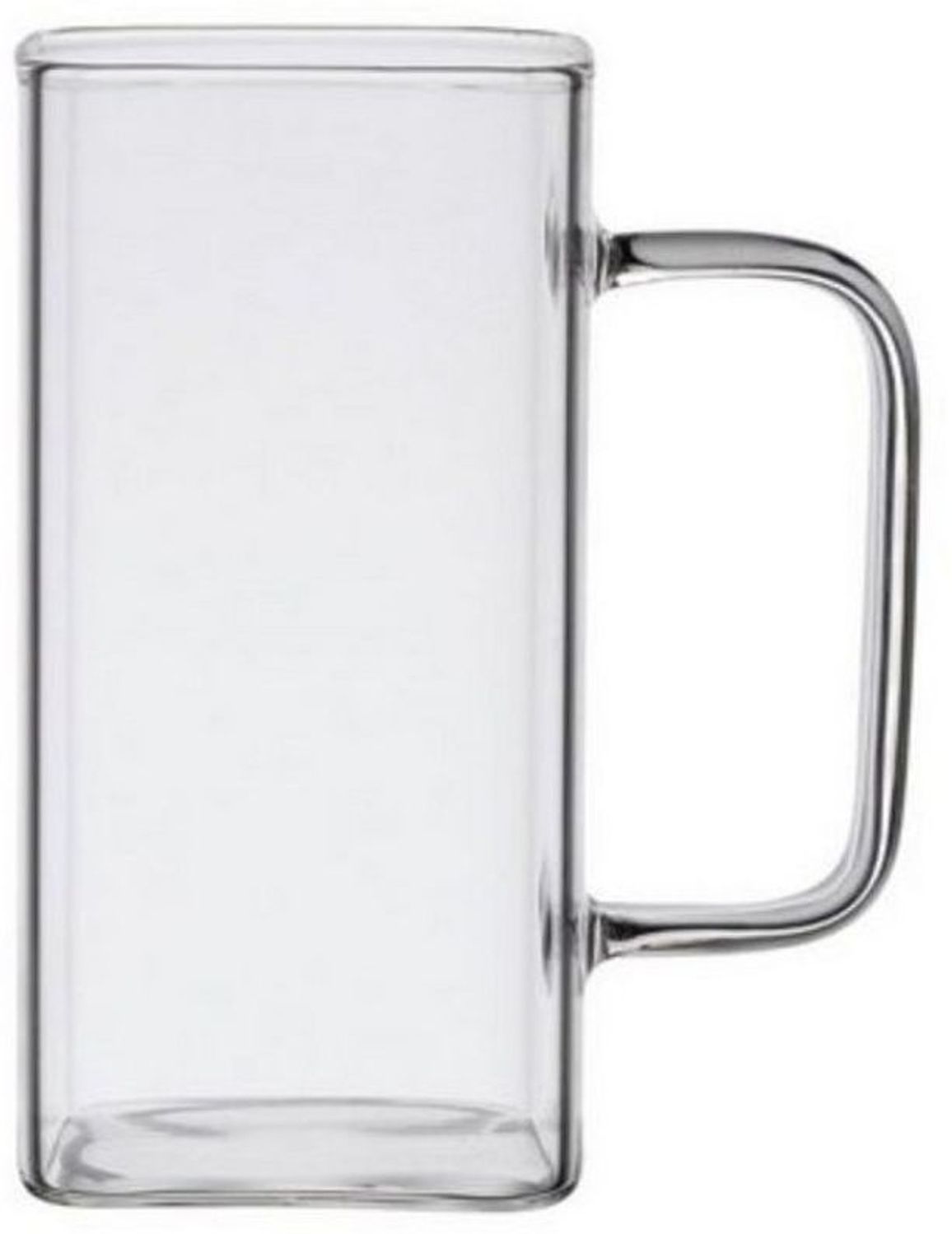 Zoha Latte-Macchiato-Glas Square 2er Set Henkelglas Cocktail 350 ml Heißgetränke Kaffeeglas, Borosilikatglas, Hitzebeständig Latte Macchiato Glas Eiskaffeegläser Bild 1