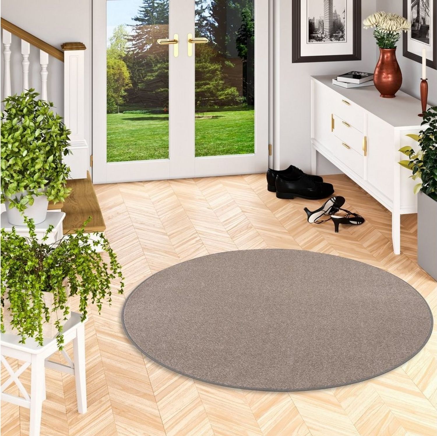 Snapstyle Veloursteppich Trend Velours Teppich Joy Rund, Rund, Höhe: 5 mm Bild 1
