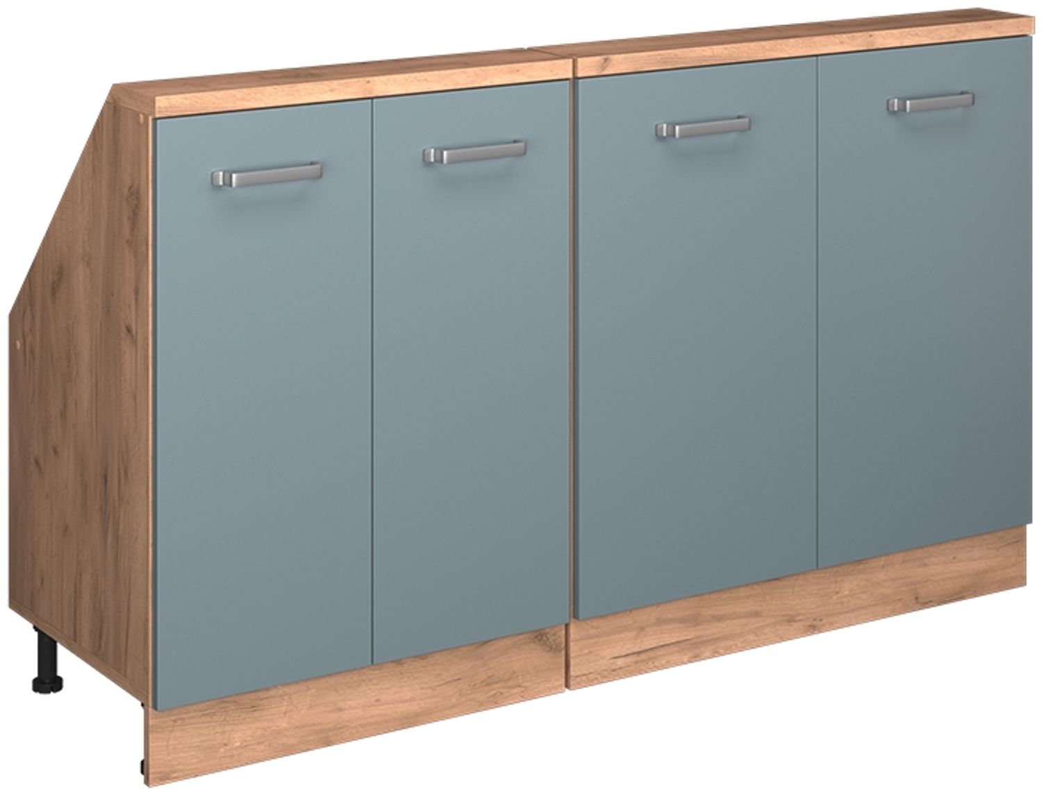 Dachschrägenschrank-Set Rion Blau-Grau 2er Set Vicco Bild 1
