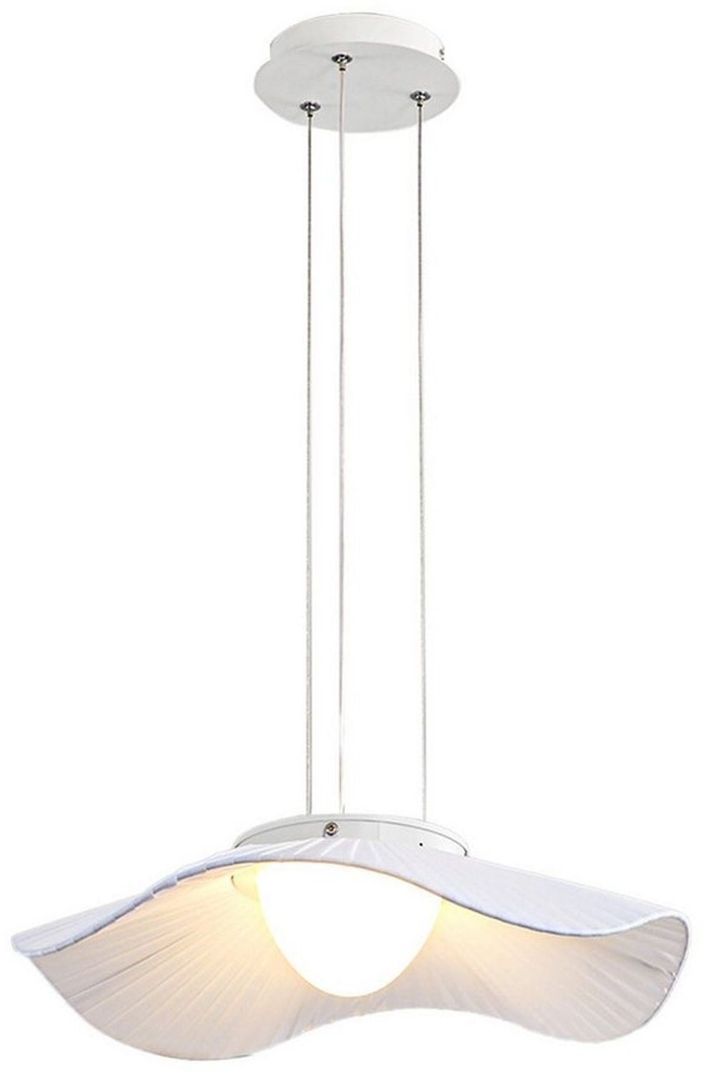 LQWELL LED Pendelleuchte Moderne Hängeleuchte Metall Kronleuchter 12W-LED Pendelleuchteenlampe, LED fest integriert, Matte White Minimalist Industrie Pendellampe Vintage Hängelampe, Wohnraumbeleuchtung, für Küche, Wohnzimmer, Schlafzimmer, Esszimmer, Café Bild 1