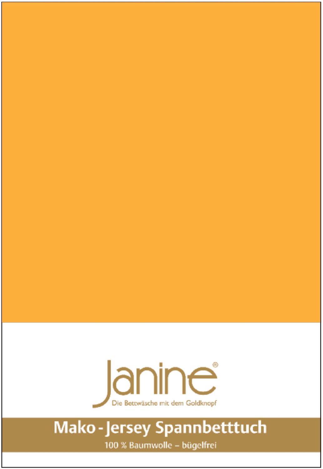 Janine Mako Jersey Spannbetttuch Bettlaken 140-160x200 cm OVP 5007 63 sonnengelb Bild 1