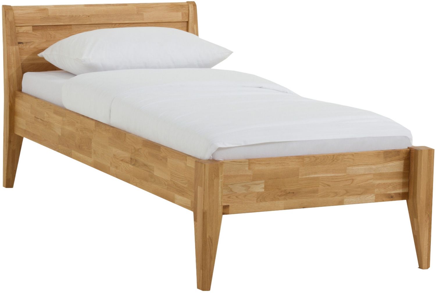 Dico Massivholz Einzelbett Komfortbett Seniorenbett 450.03 Wildeiche natur geölt Bild 1