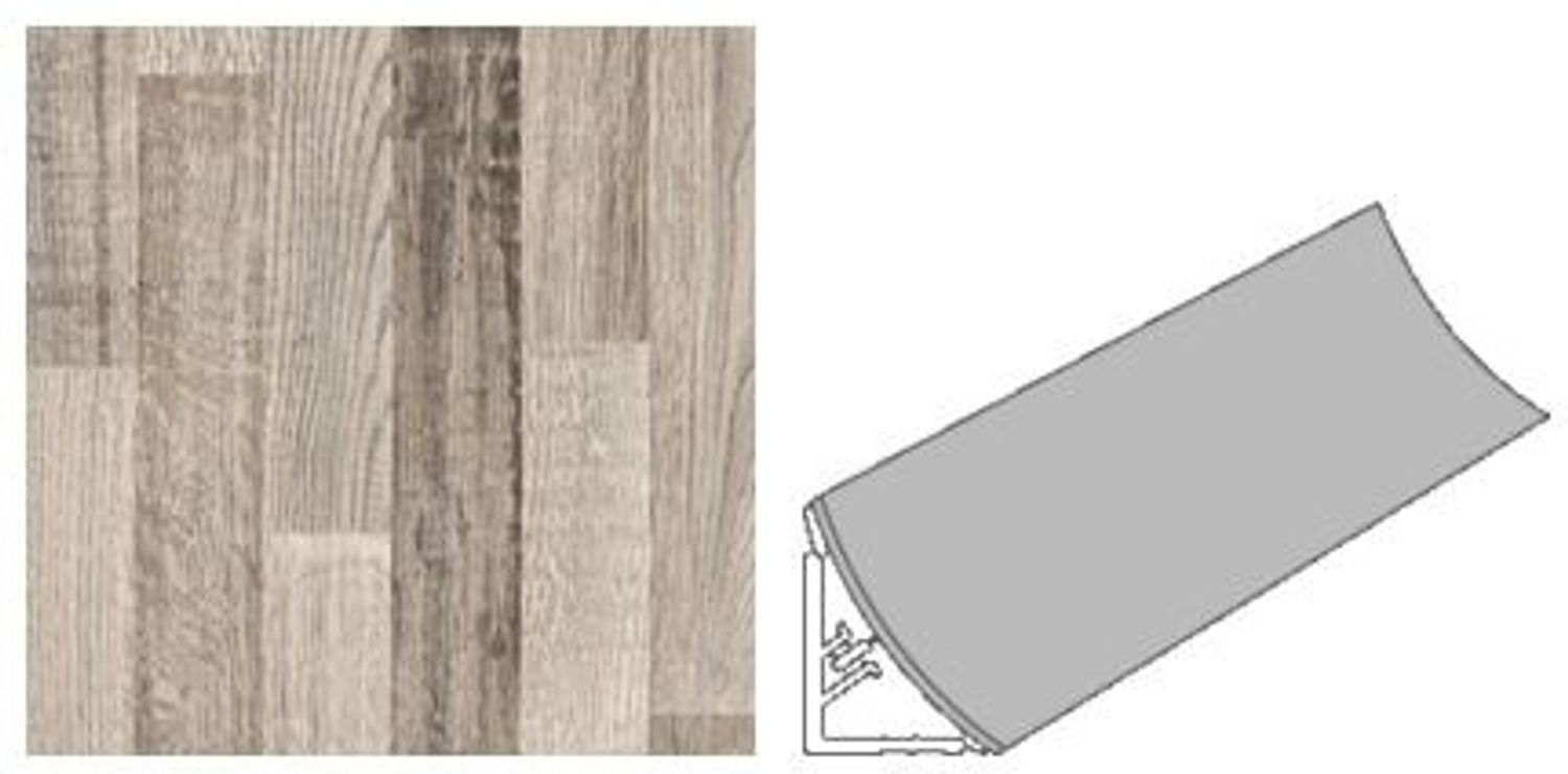 Getalit Wandanschlußsystem Plus 59 cm, 20 x 30 mm, Eiche Bild 1