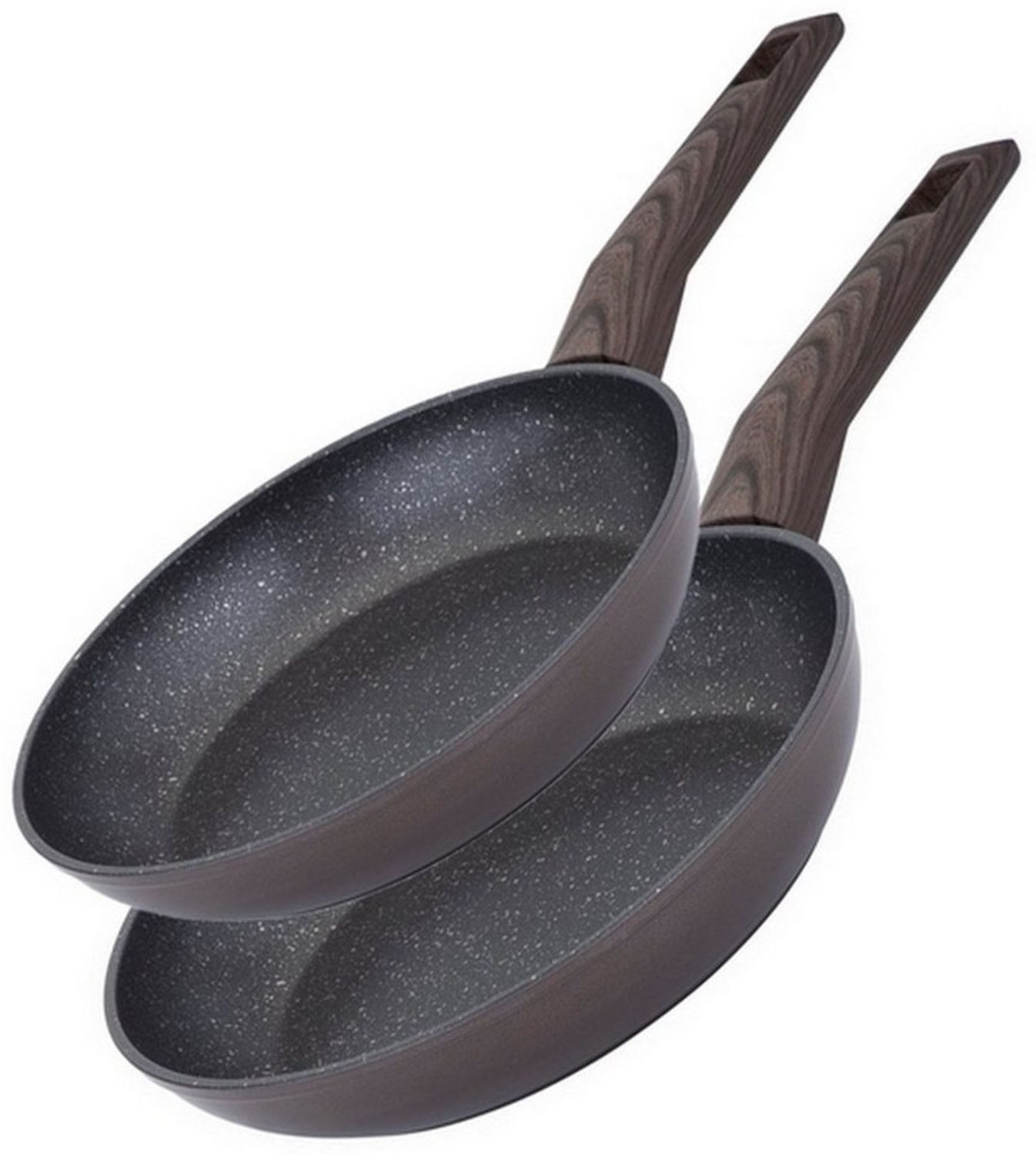 RESTO Kitchenware Pfannen-Set Carina, antihaftbeschichtet und spülmaschinenfest, Aluminium (Set, 2-tlg, 1x Bratpfanne Ø 24, 1x Bratpfanne Ø 28), für alle Herdarten geeignet, auch Induktion Bild 1