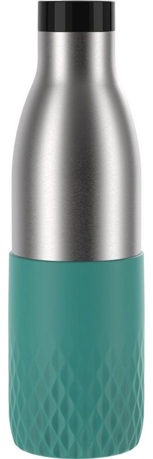 Emsa 'Bludrop Color Drinking' Trinkflasche mit Quick-Press Verschluss, Edelstahl Petrol, 0,7l Bild 1