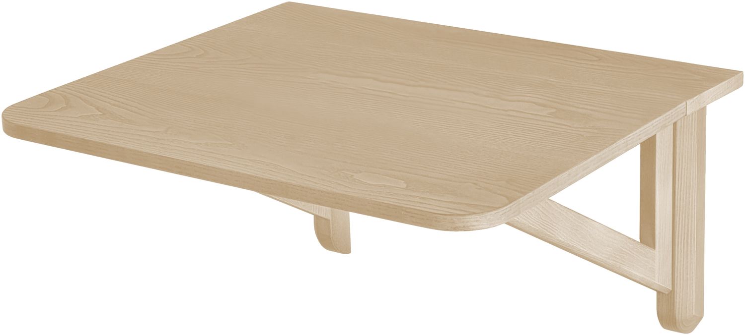 Ragaba Wandklapptisch, MDF furniert & Beine aus Eschen-Massivholz Eiche gebeizt, 60x70 cm, Naturfinish Bild 1