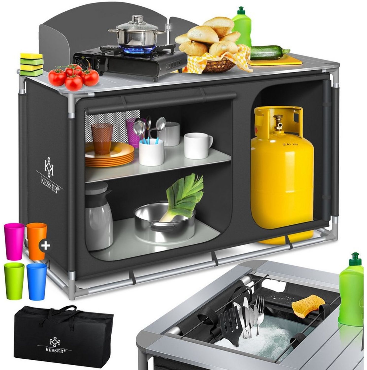 KESSER Campingschrank Campingschrank, Campingküche mit Aluminiumgestell Bild 1