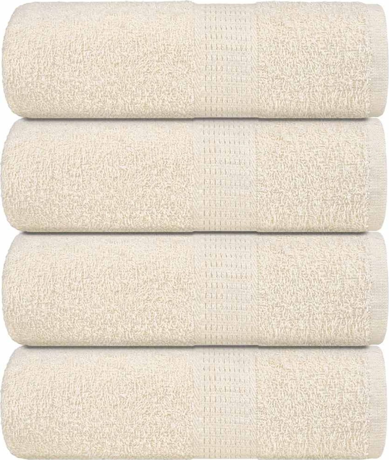 vidaXL Waschtücher FROGN 4 Stk. Creme 30x30 cm 360 g/m² 136993 Bild 1