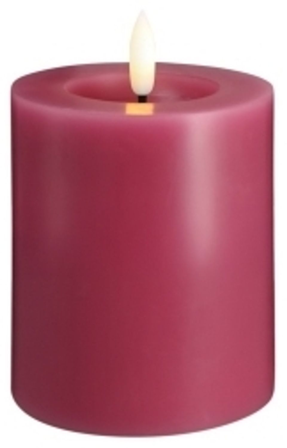 Moods & More LED-Blockkerze in Vintage Rose mit Schmelzeffekt – Ø 7 4 cm x H 10 cm Bild 1