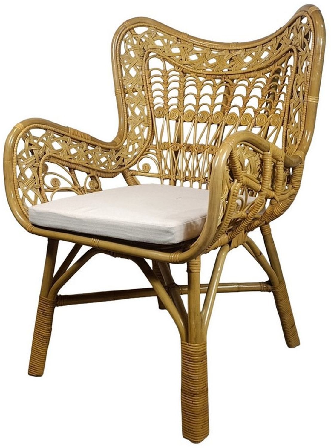 Rattani Rattanstuhl Großer Rattansessel, Rattanstuhl Sparta honigfarben, Sehr schöner Rattansessel im Top - Design. Bild 1