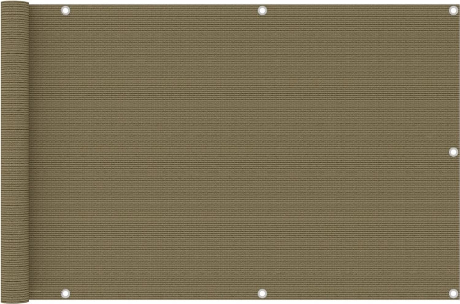 vidaXL Balkon-Sichtschutz Taupe 90x400 cm HDPE 310961 Bild 1