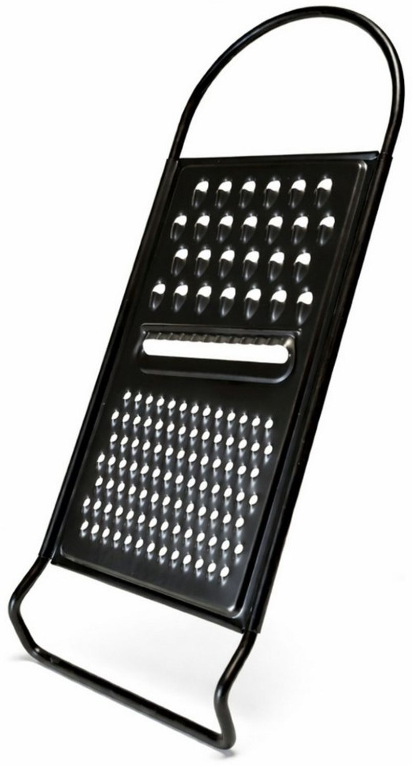 Koopman Küchenreibe Käsereibe Reibe Handreibe 28,5x11cm Metall Schwarz, Stahl, (1-St), Haushalt, Rostfrei, Küchenutensil, versch. Reibearten, Flach Bild 1