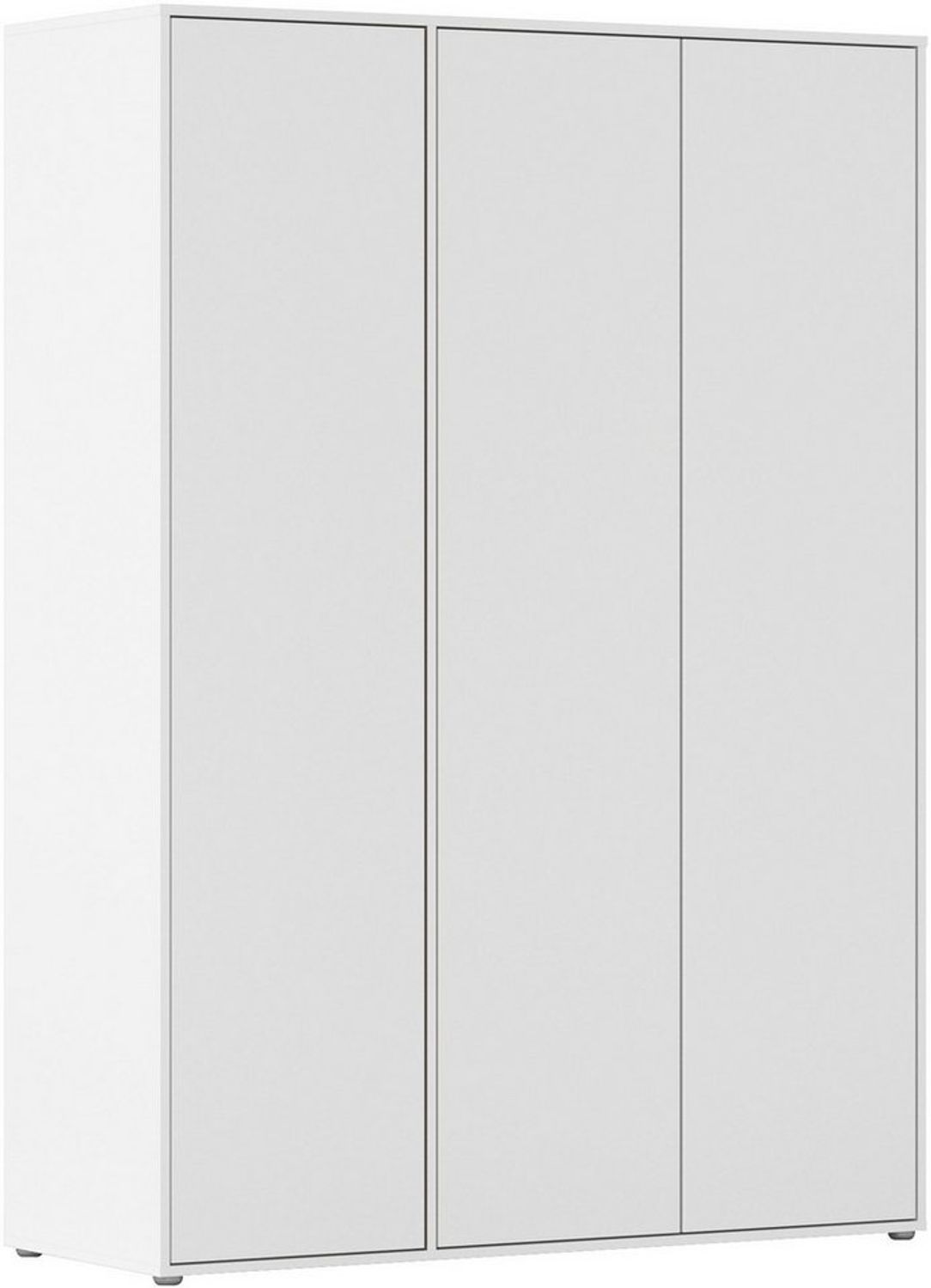 Rauch Möbel Nabila, Drehtürenschrank, Kleiderschrank, Kleiderschrank weiß, Kleiderschränke, Garderobe, 3-türig, Push-to-Open, Farbe Alpinweiß, 140 x 194 x 53 cm Bild 1