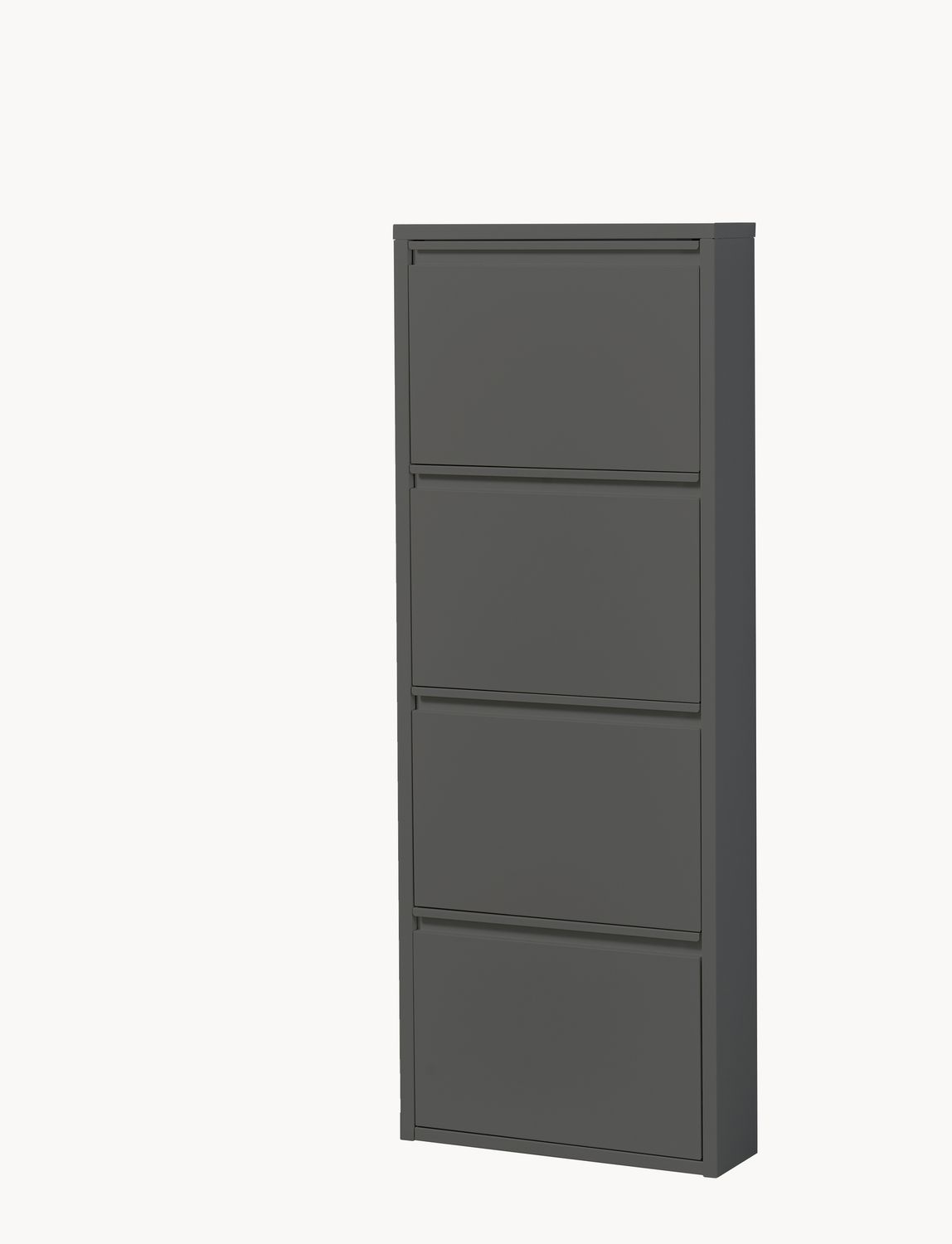 Schuhkipper >Bert< 4 Klappen, 8 paar Schuhe, in anthrazit, Metall - 51x137x16cm (BxHxT) Bild 1