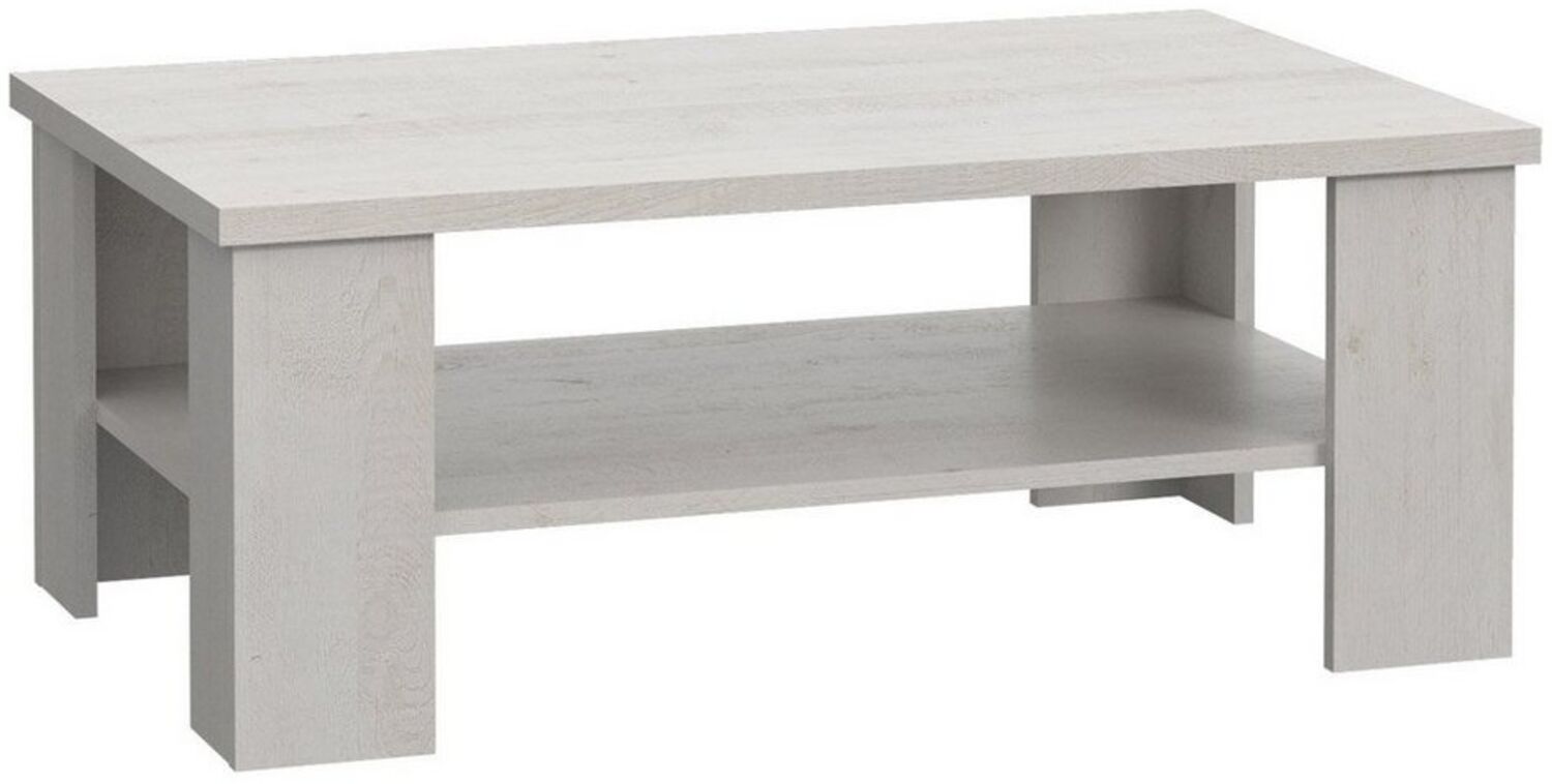 Newroom Couchtisch Scarlett, Couchtisch Pinie Weiß Modern Landhaus Wohnzimmertisch Sofatisch Bild 1