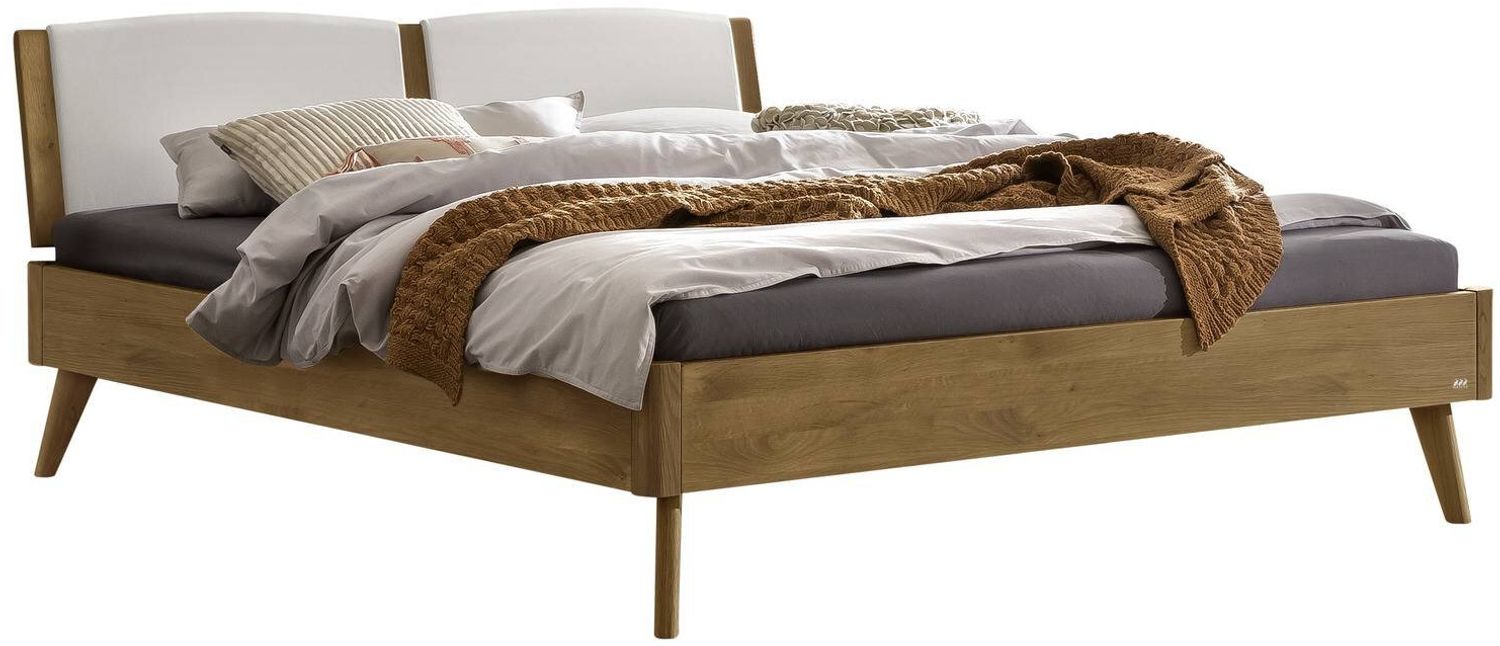 Fabro Betten braun Wildeiche Massivholz 206cm x 186cm x 87cm Bild 1