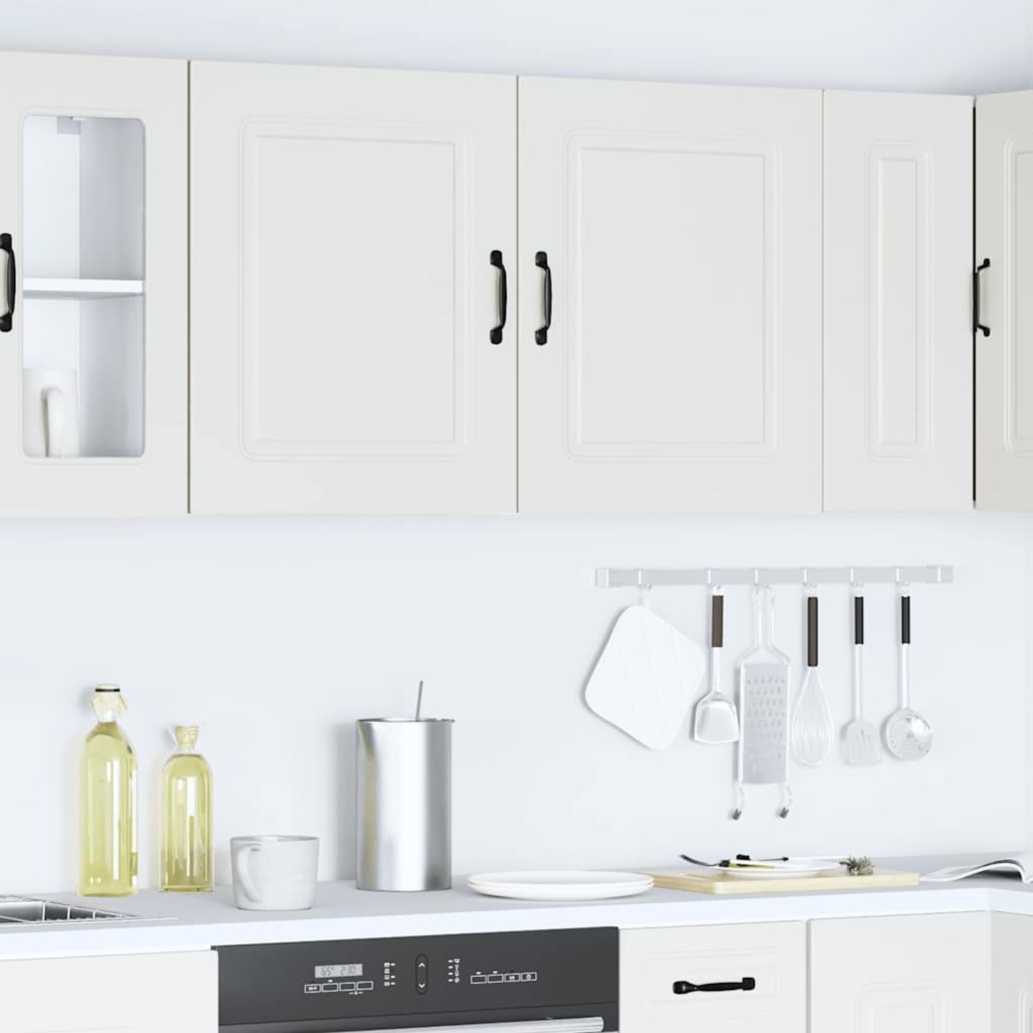 vidaXL Küchen-Hängeschränke 2 Stk. Kalmar Weiß Holzwerkstoff 853558 Bild 1