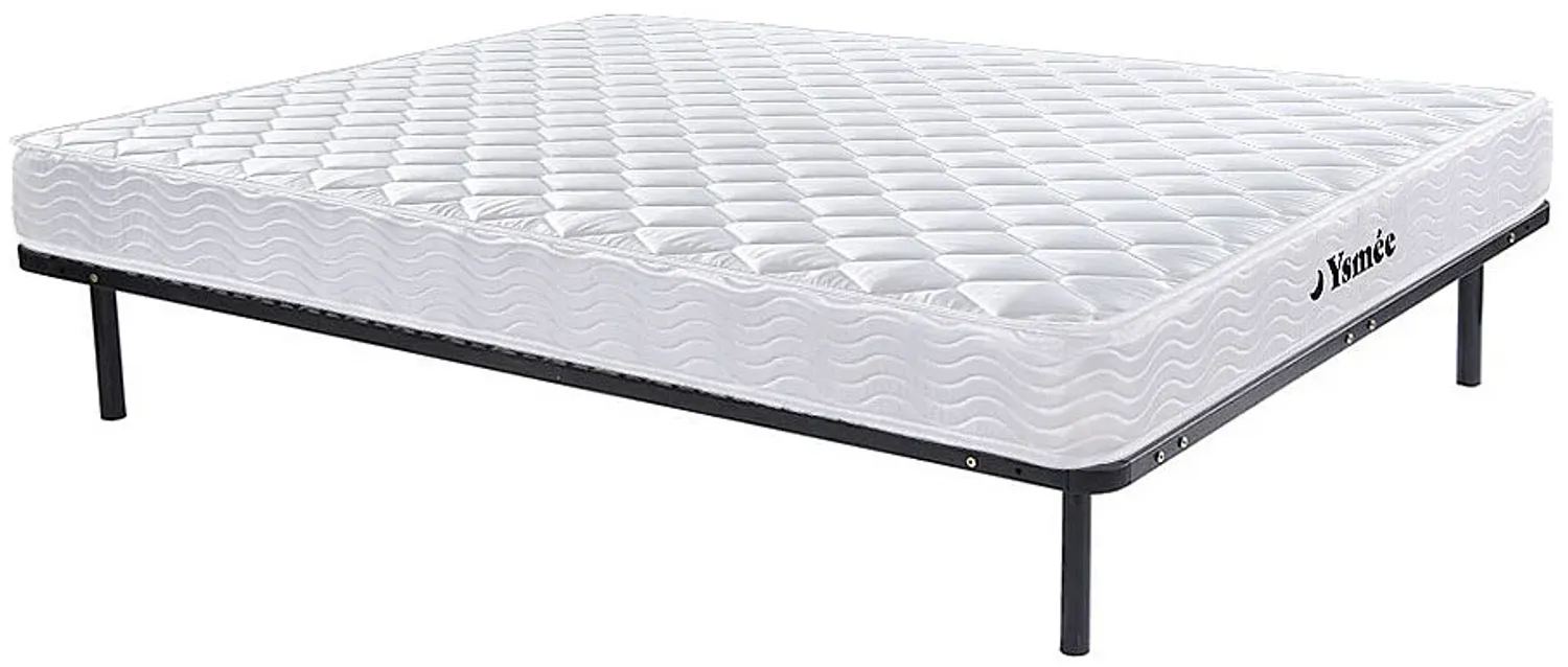 Vente-unique - WOLKENLOS Mattress and bed base set MetallStoff Schwarz - B 140 cm3,8 cm138 cm x H 15 cm25 cm5 cm x L 190 cm188 cm3,8 cm Bild 1