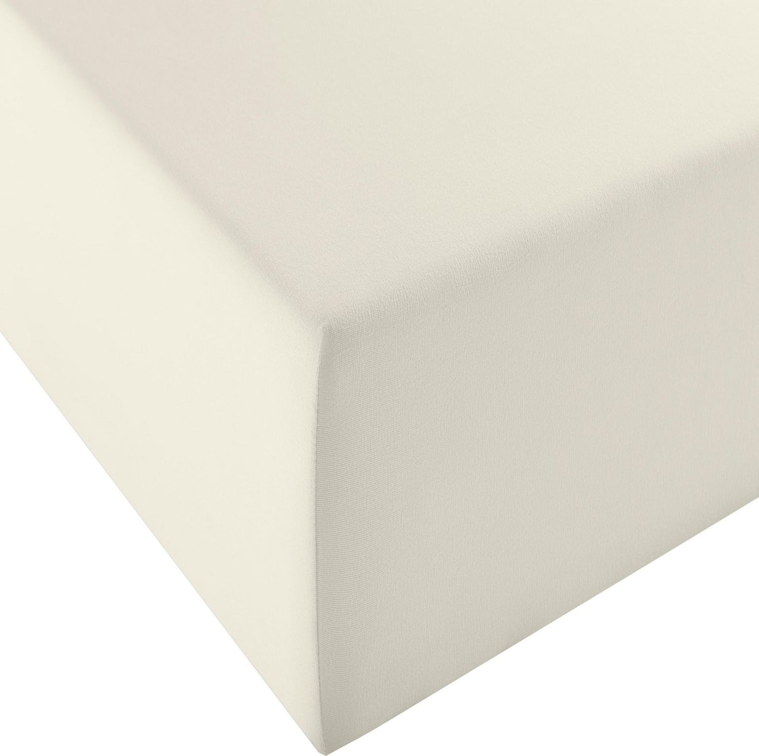 fleuresse Jersey-Elasthan Spannbettlaken Comfort XL 90x200 cm Creme Bild 1
