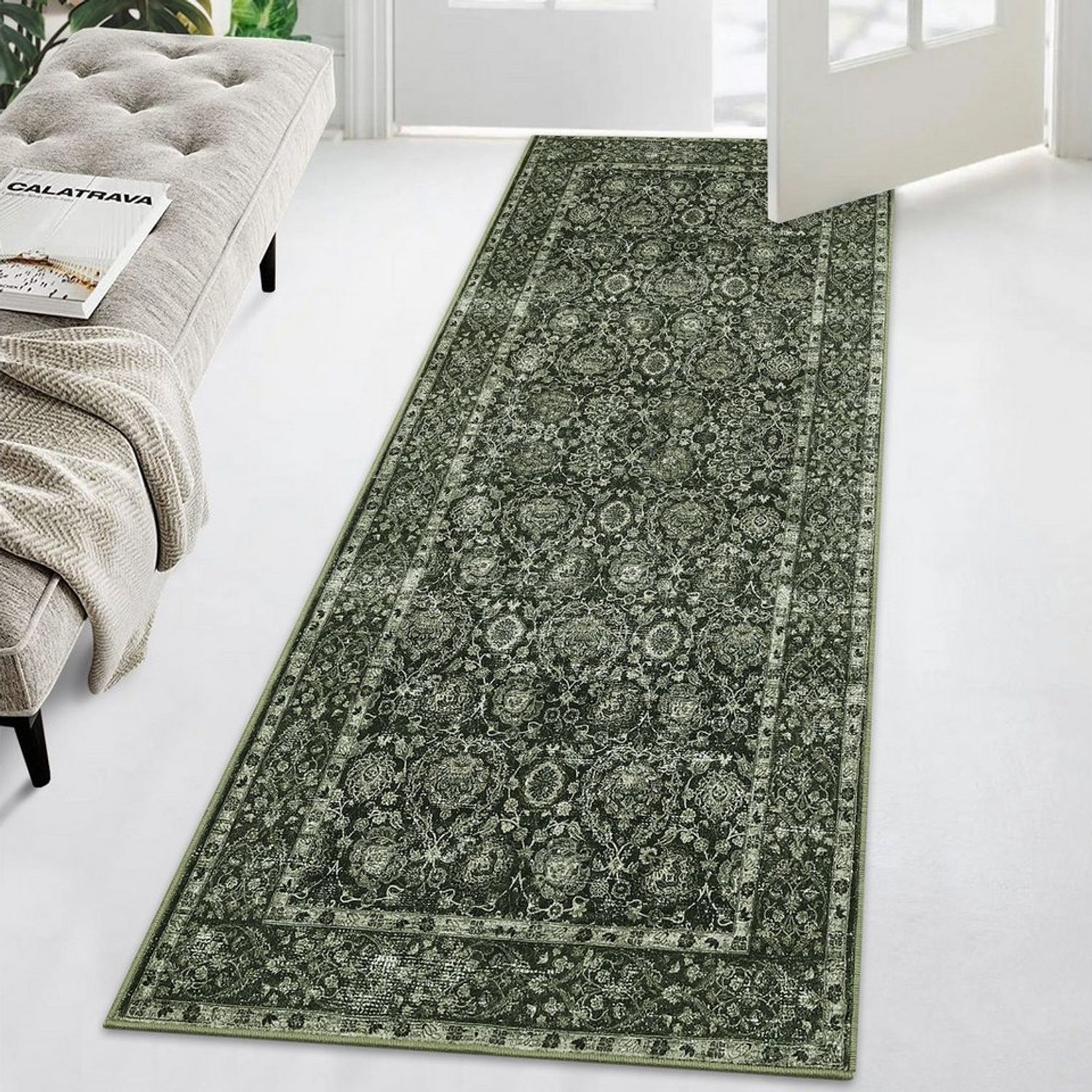 GarveeMore Teppich Boho Vintage Teppich Waschbar rutschfest Teppich, Höhe: 6.6 mm, Kurzflorteppich Bild 1