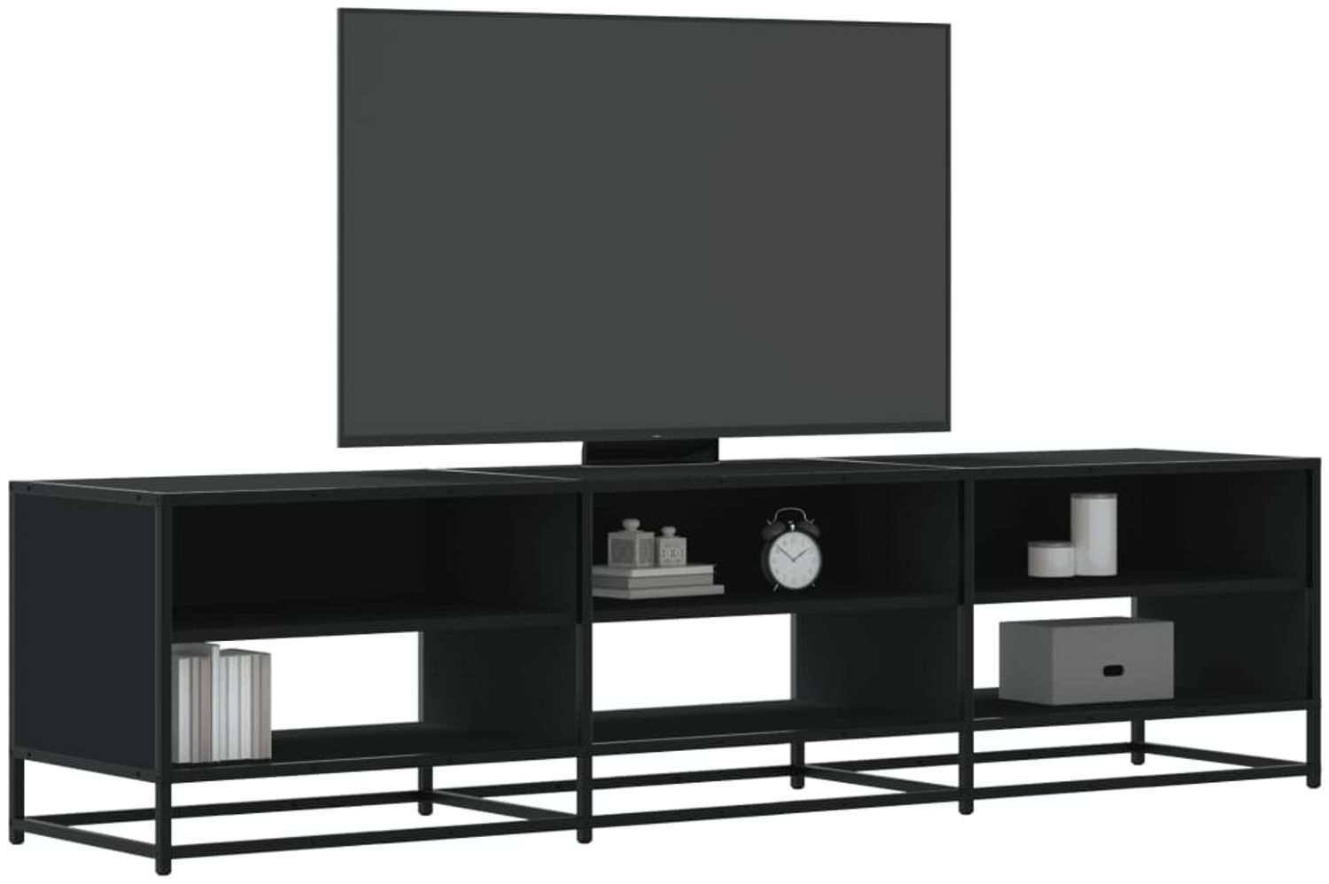 vidaXL TV-Schrank Schwarz 180x40x46 cm Holzwerkstoff 3300805 Bild 1