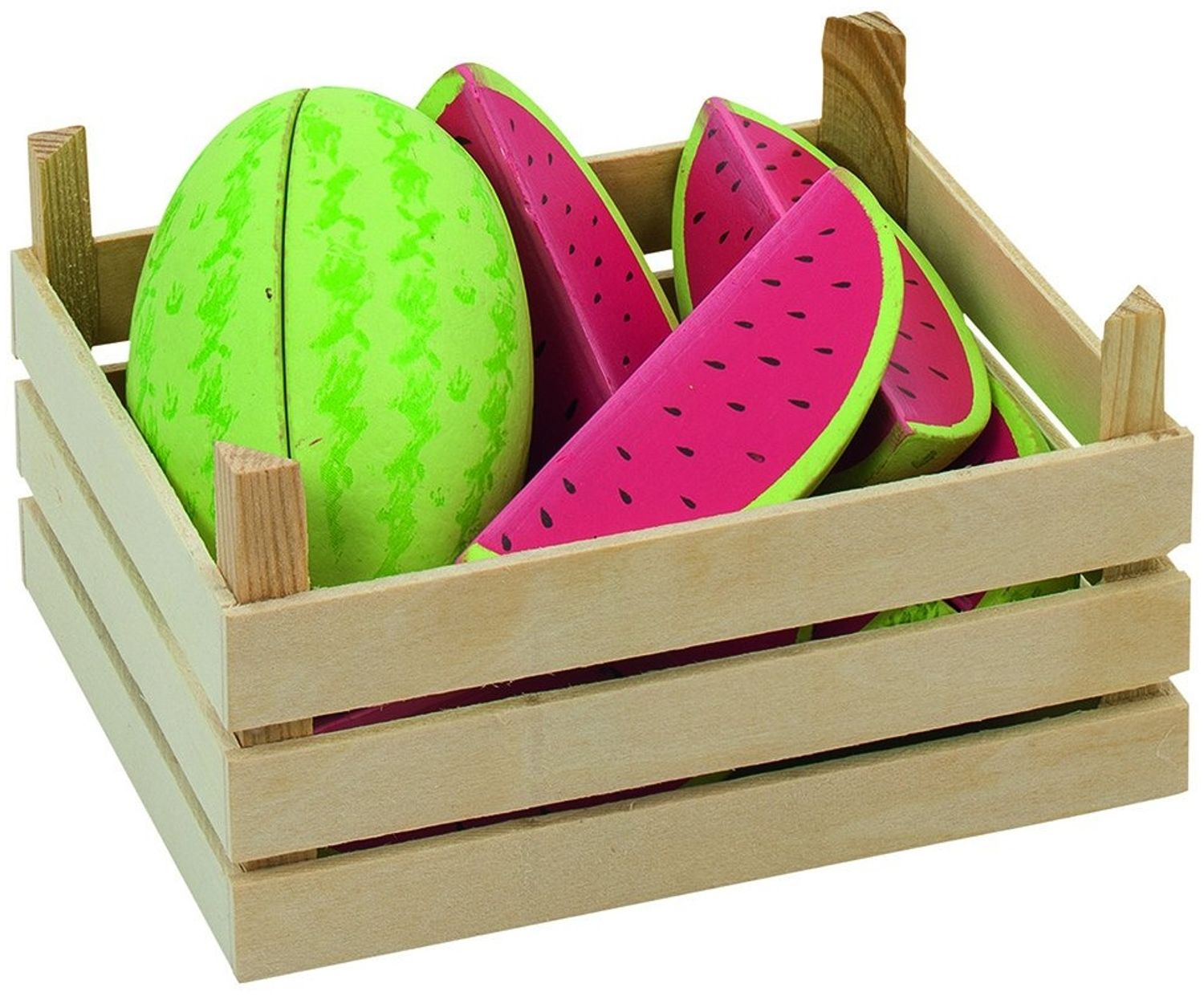 Goki 51673 - Kaufläden und Zubehör - Melonen, Obstkiste Bild 1