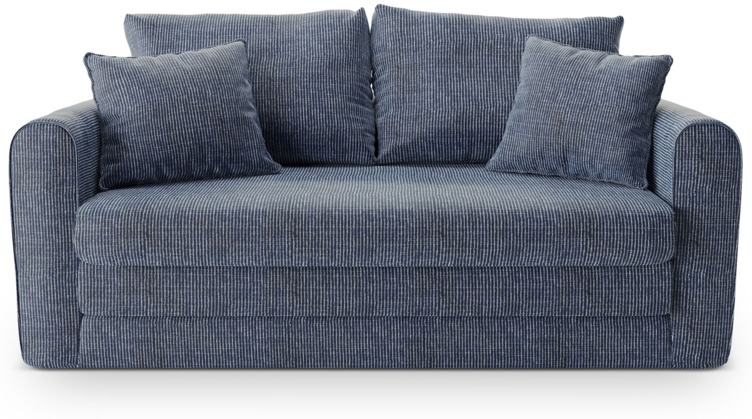 Micadoni Sofa Lido 2-Sitzer Strukturierter Stoff Blau Melange Bild 1