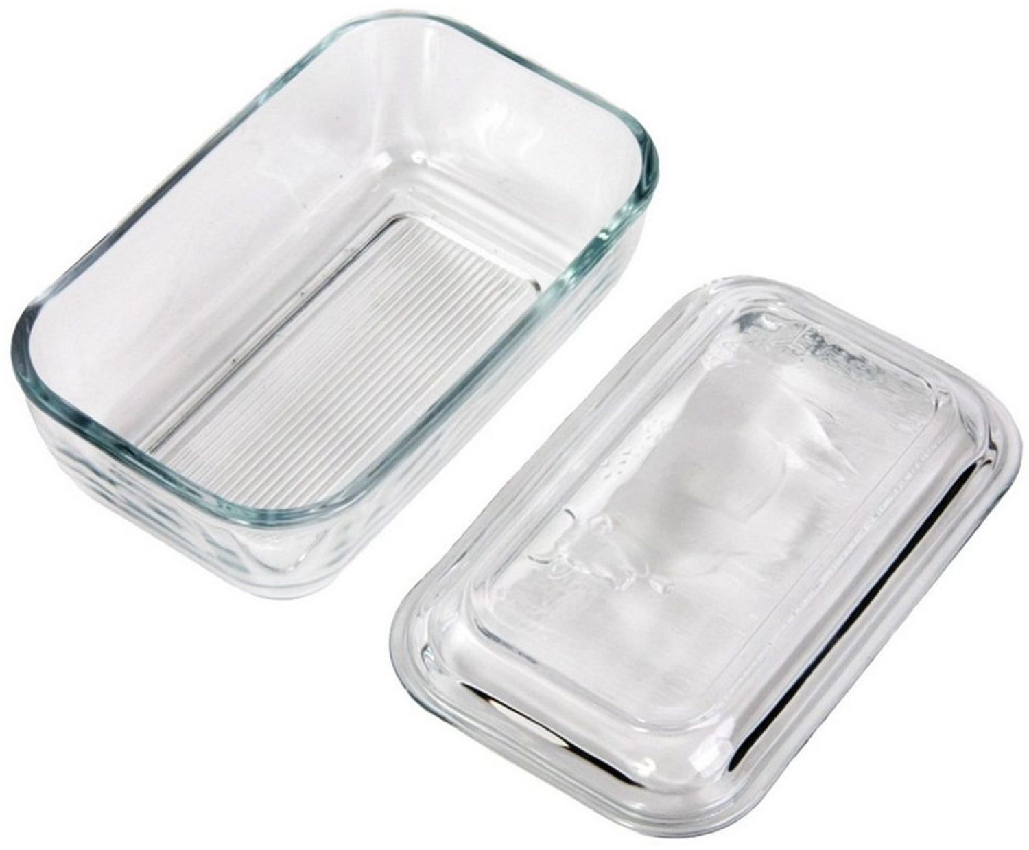 Luminarc Gläser-Set Butter-Dose Glas Butter-Glocke Butter-Schale, Glas, Butterbehälter mit Kuh Motiv Spülmaschinenfest Bild 1