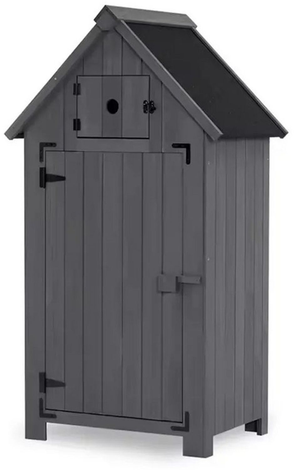 Divit Pflanzkübel Gartenschrank wetterfest Geräteschuppen Holz 65 x 46 x 137 cm IG10 gra Bild 1