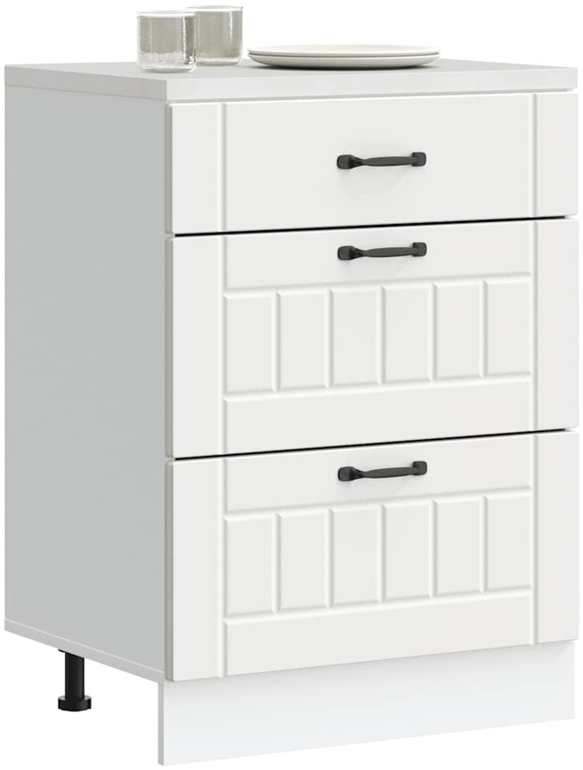 vidaXL Küchen-Unterschrank Lucca Weiß Holzwerkstoff 854269 Bild 1