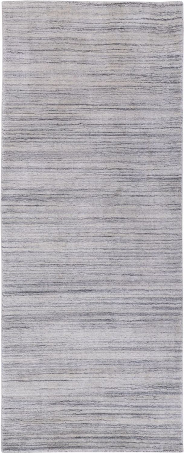 Gabbeh Teppich - Loribaft Softy - NaturEleganz 200 x 80 cm - silber - läufer Bild 1
