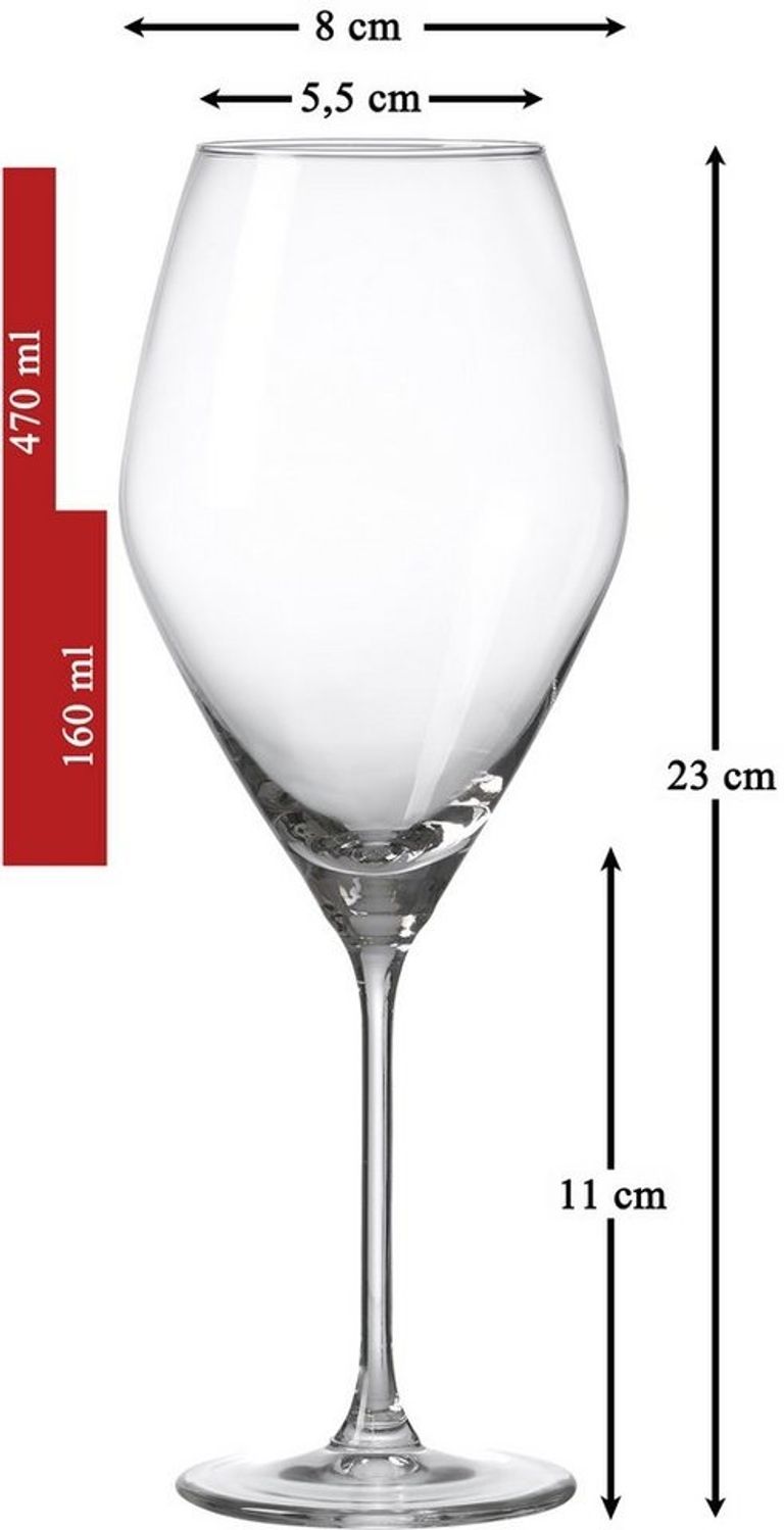 Ritzenhoff & Breker Rotweinglas Salsa, Glas, robust und kristallklar, 6-teilig Bild 1