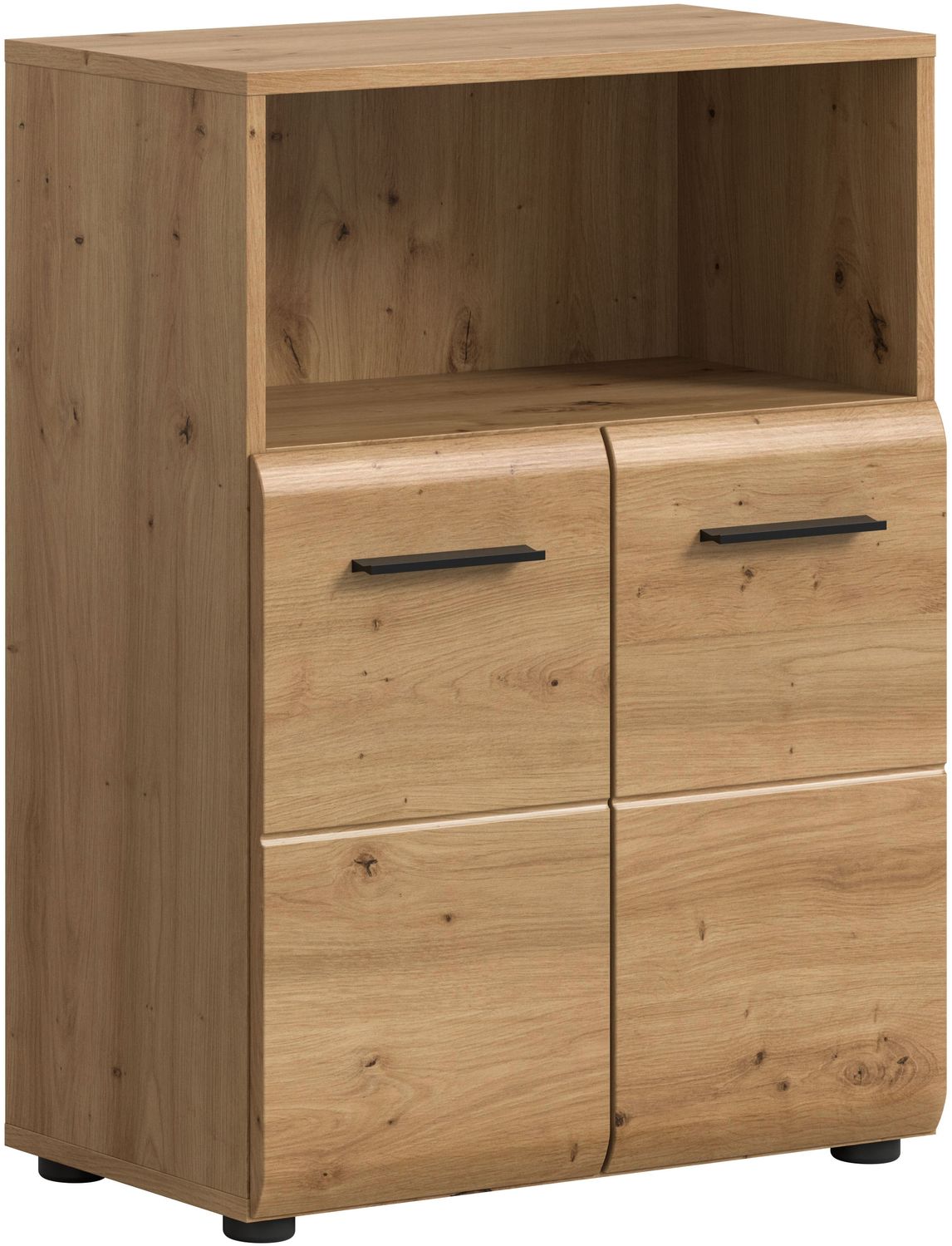 Standschrank breit (B/H/T: 60x80x30 cm) in Artisan Oak Nachbildung und Artisan Oak Nachbildung Bild 1