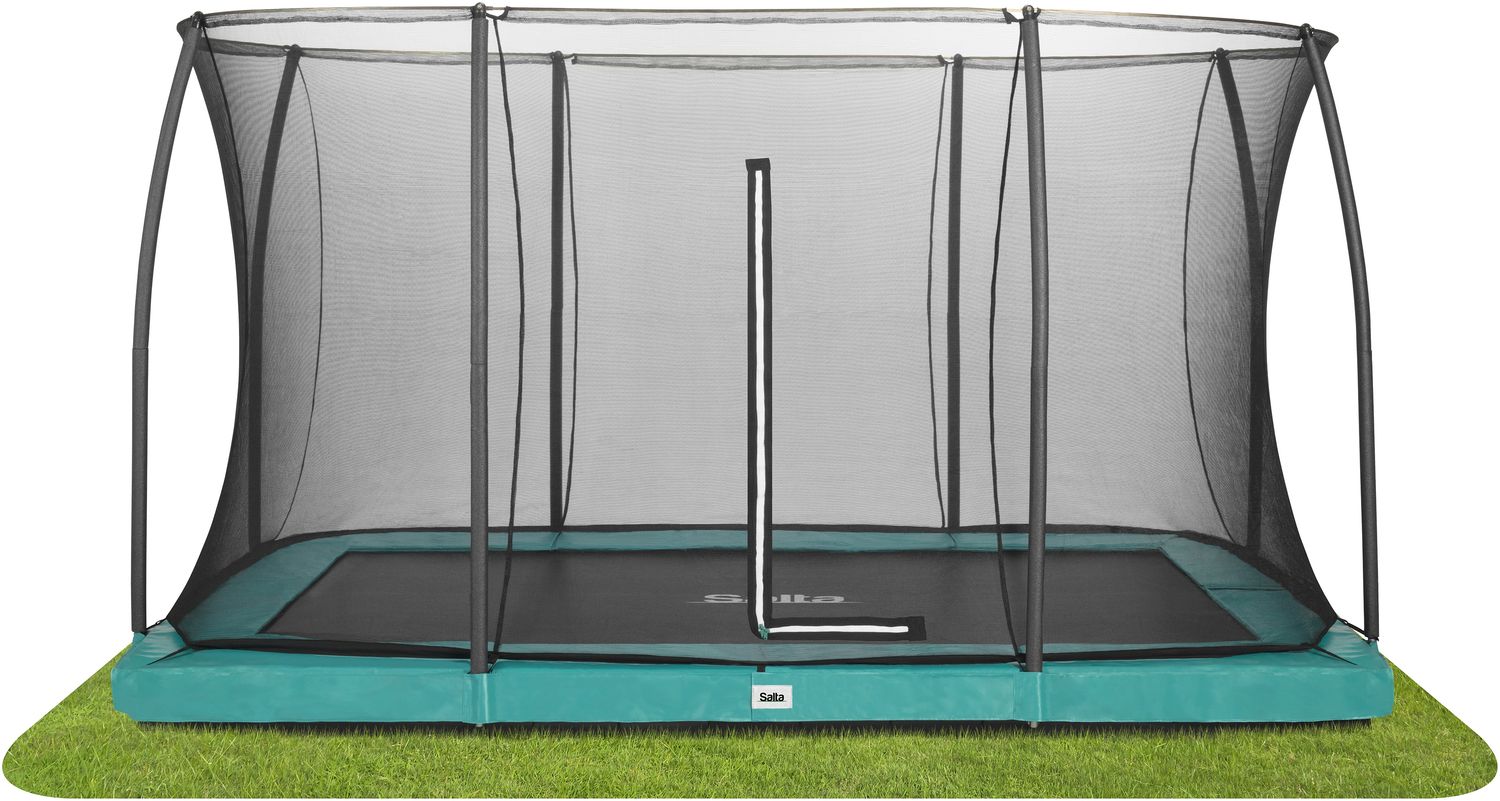 Salta 'Comfort Edition Ground' Rechteckiges Bodentrampolin mit Netz, grün, 366x244 cm Bild 1