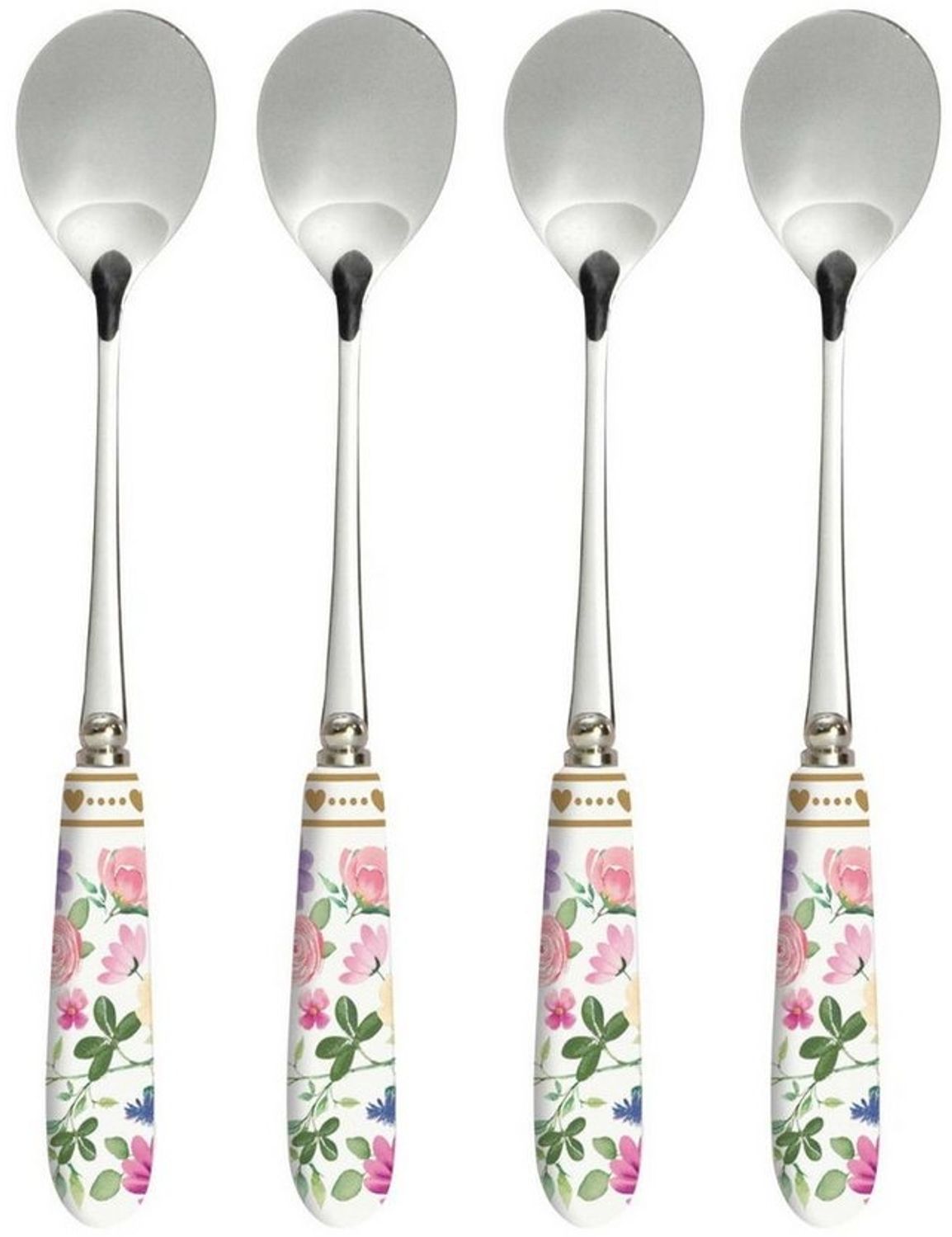 EasyLife Besteck-Set Mon Amour, Porzellan, Spülmaschinengeeignet, Mehrfarbig, Herzen & Blumen, H: cm Bild 1