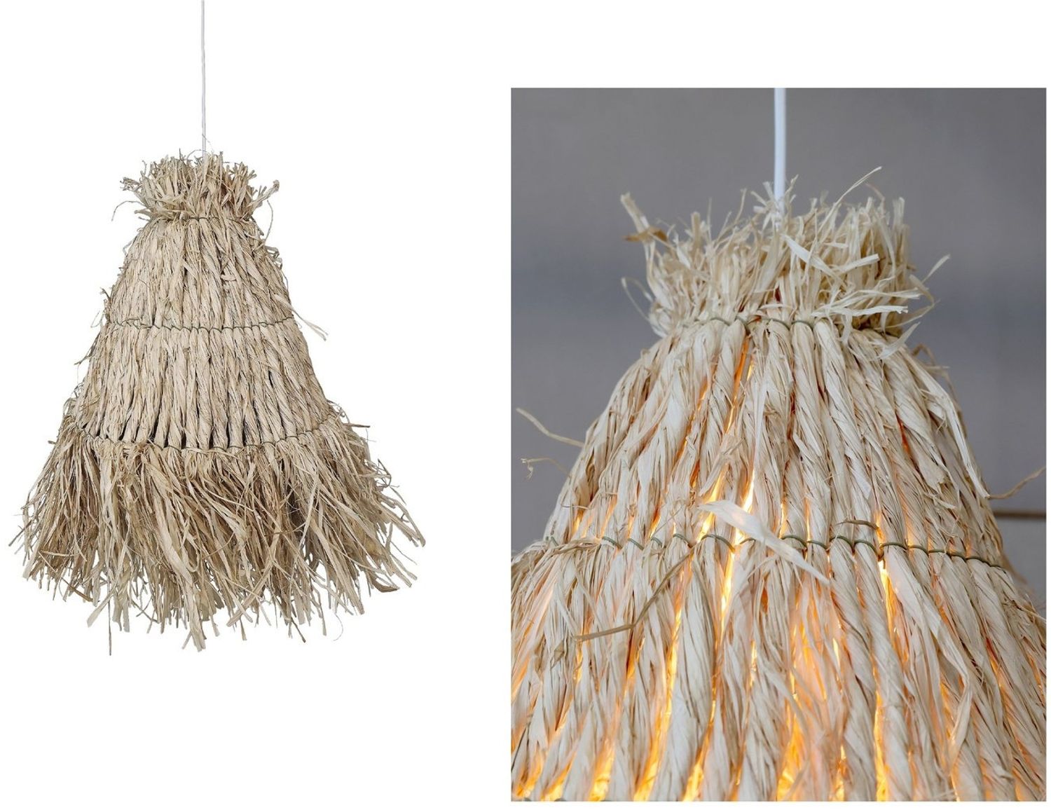 Chic Antique - Hängelampe Lampenschirm Geflochten Ø 30cm Naturfarben 71114600 Bild 1