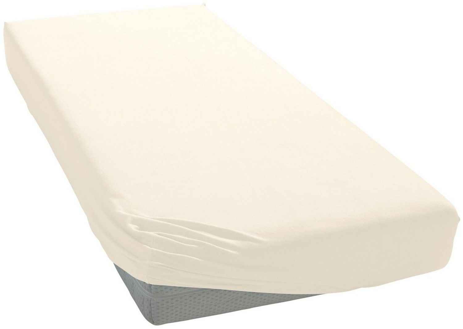ESTELLA Spannbetttuch Feinjersey | Elfenbein | 150x200 cm | passend für Matratzen 140-160 cm (Breite) x 200 cm (Länge) | trocknerfest und bügelfrei | 100% Baumwolle Bild 1