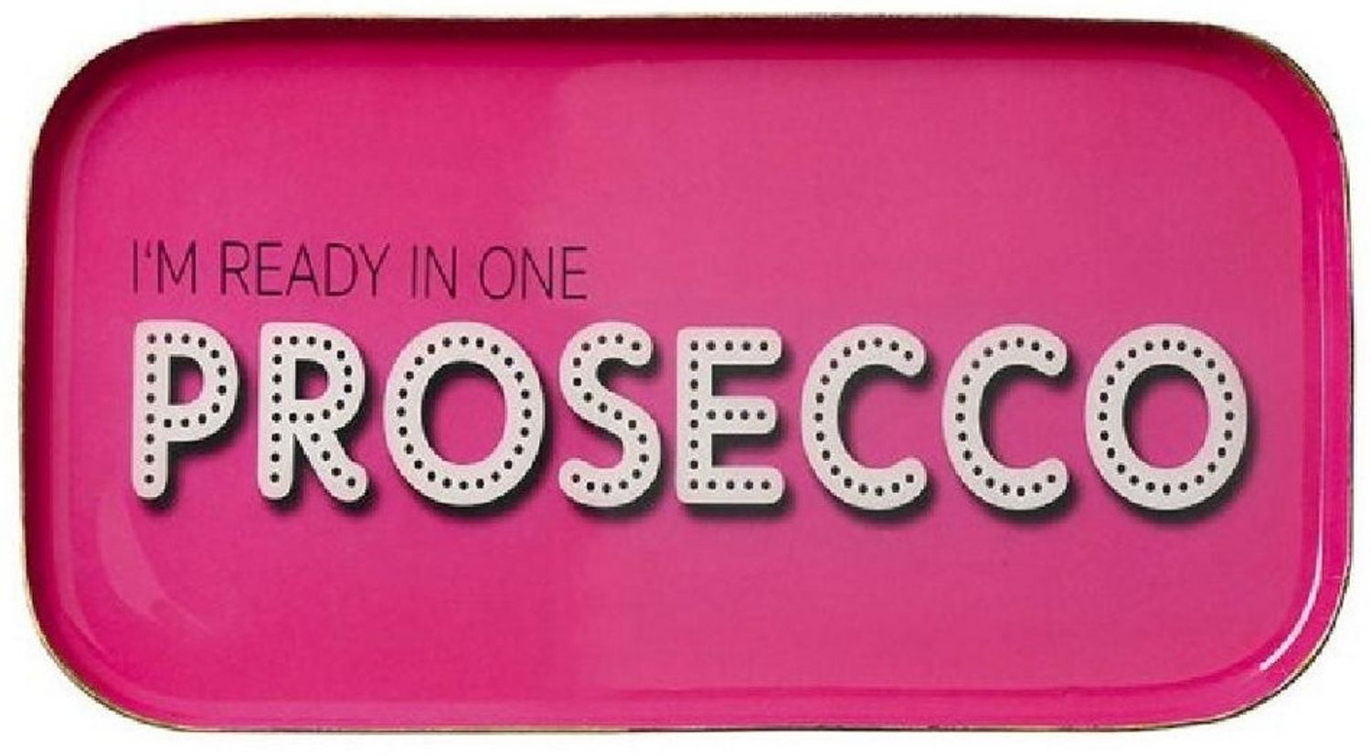 Giftcompany - Tablett Deko Schale "Love Trays" Prosecco 11x21cm Pink 1143803013 Bild 1