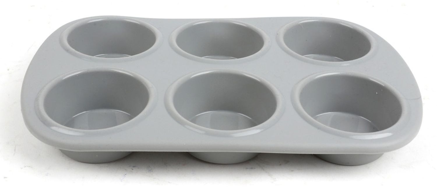 Silikon Backform Muffins für 6 Stück 29,5×19×3,3 cm – antihaftend hitzebeständig bis 230°C und gefriergeeignet bis -40°C ideal für Muffins Cupcakes Desserts Bild 1
