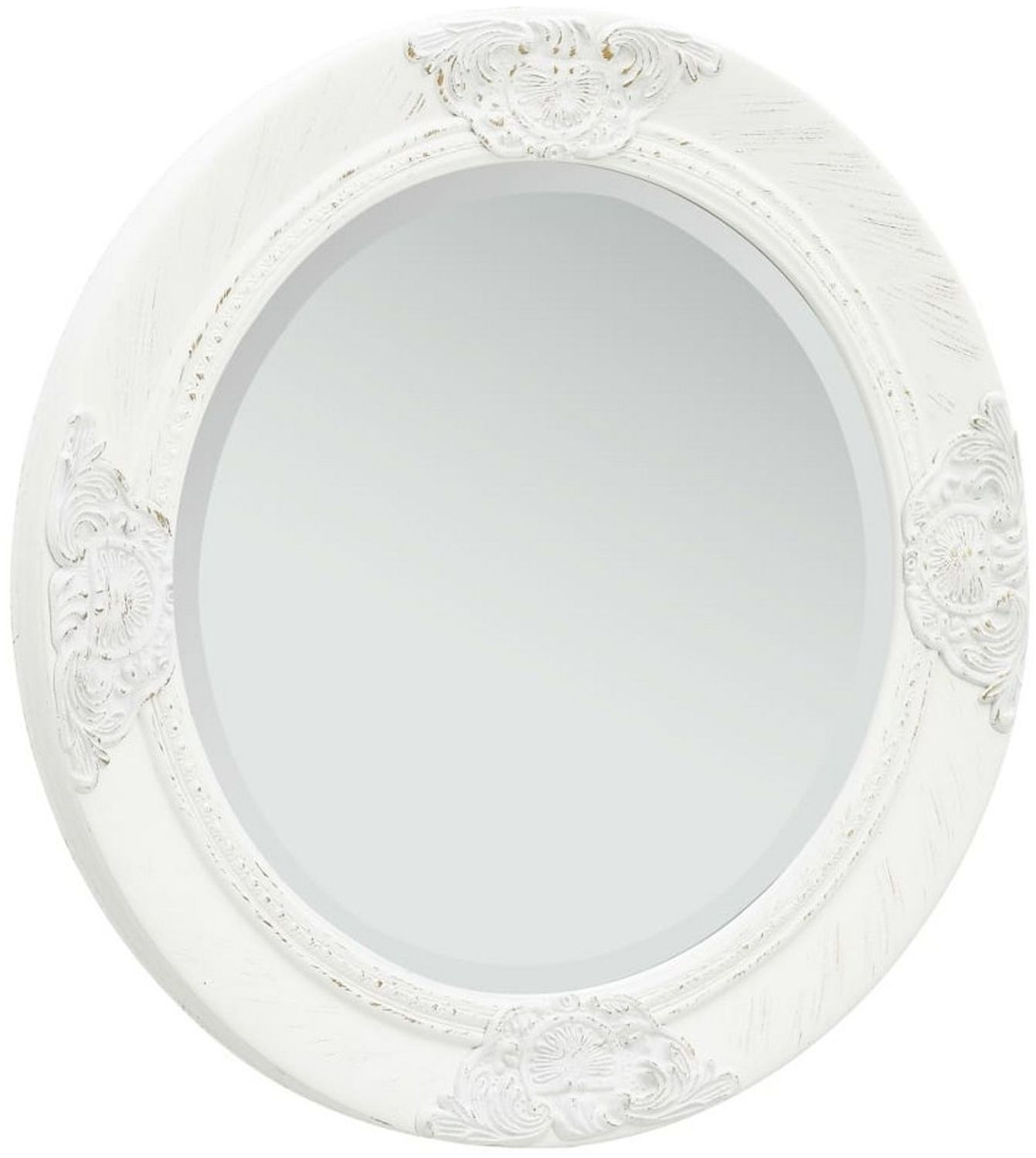 vidaXL Wandspiegel im Barock-Stil 50 cm Weiß 320344 Bild 1