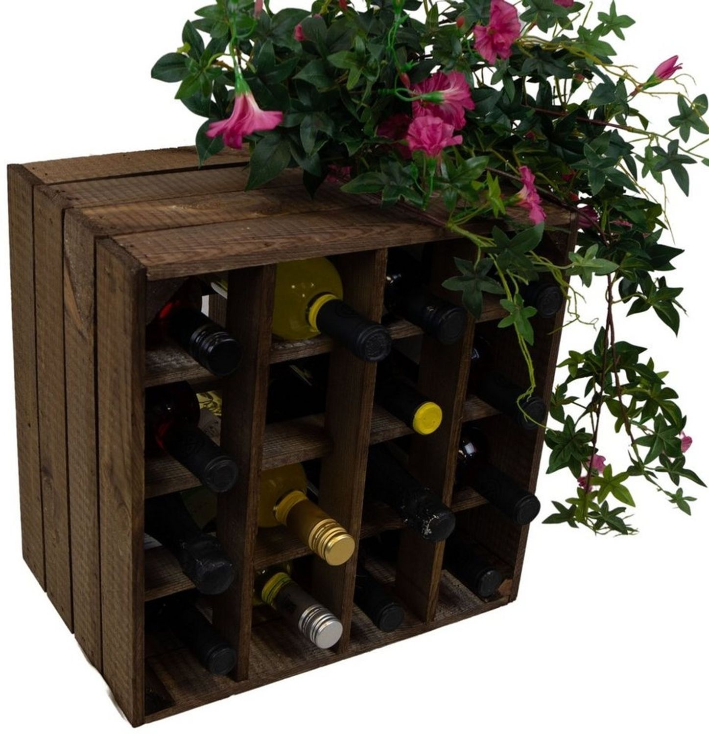 Kistenkolli Altes Land Allzweckkiste Weinregal "16er" dunkel (Spar-Set, 1er Set) Bild 1