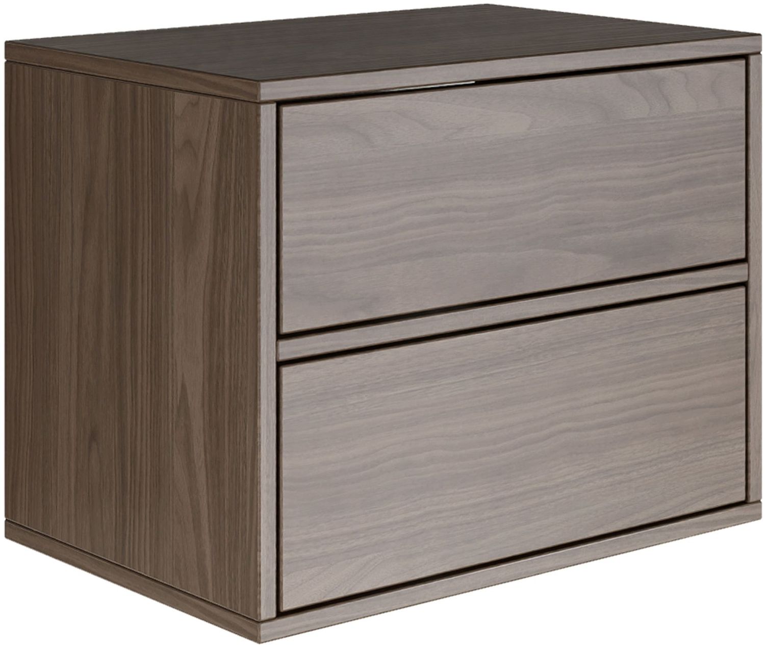 Selsey 'Framme' Nachttisch hängend mit 2 Schubladen, Holzoptik Walnuss, 50 cm Bild 1