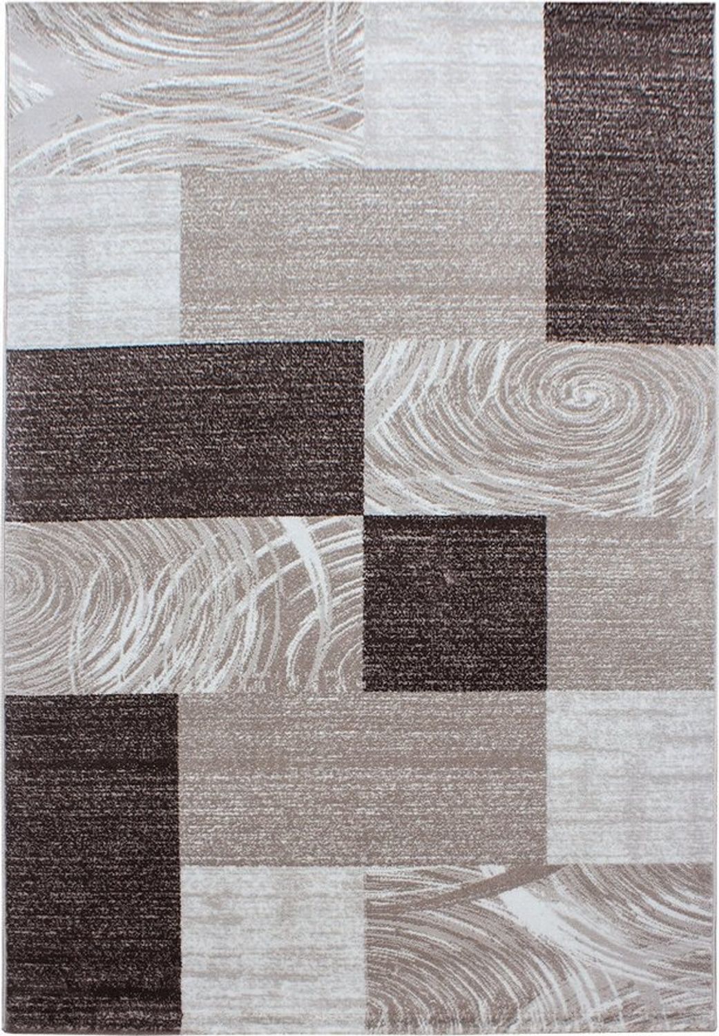 KADIMA DESIGN Teppich DRAU Wohnzimmer Schlafzimmer Waschbar Wohnzimmerteppich Esszimmer, Läufer, Höhe: 14 mm, Braun, 80x150 cm, Strapazierfähig Fußbodenheizung Waschbar Bild 1
