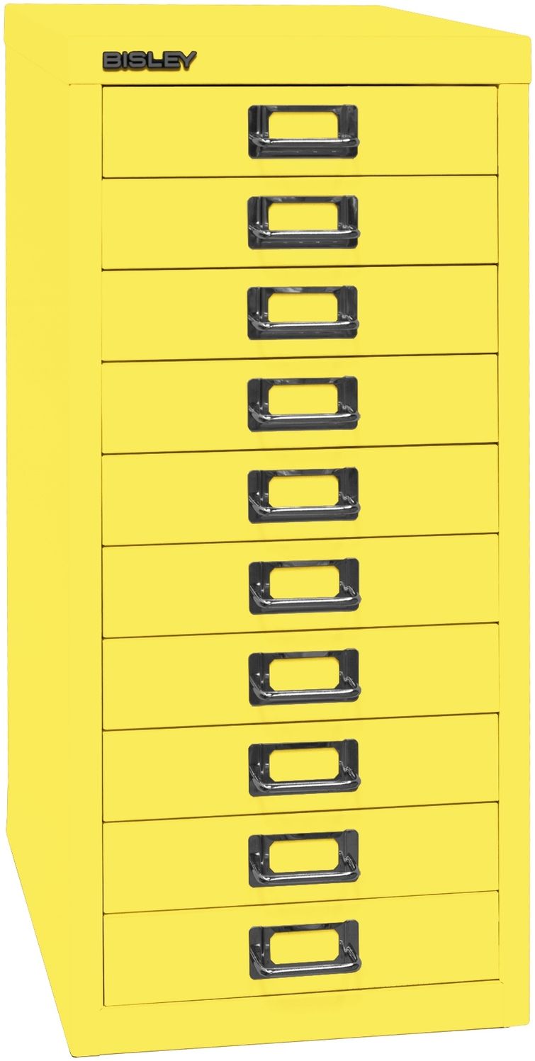 Bisley MultiDrawer™, 29er Serie, DIN A4, 10 Schubladen, Farbe zinkgelb Bild 1